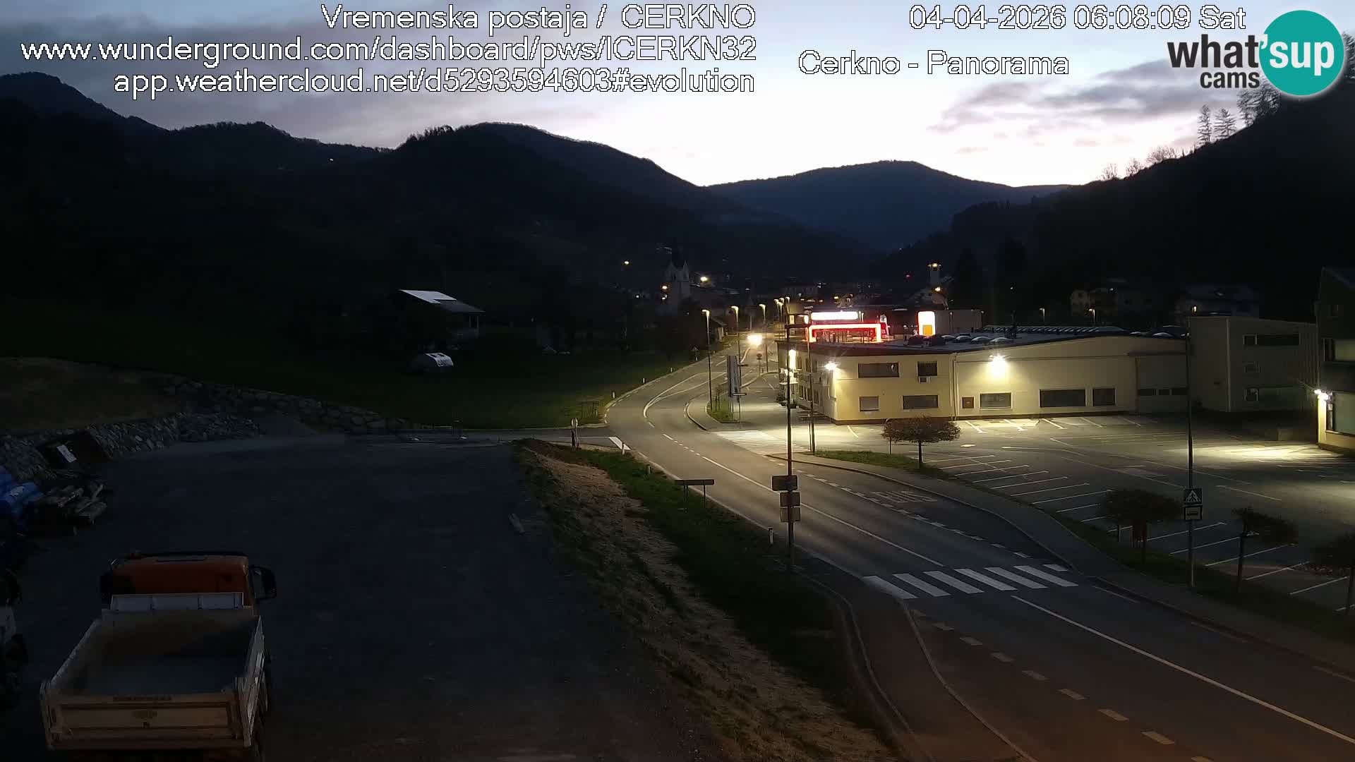 Webcam en direct – Entrée de la ville de Cerkno
