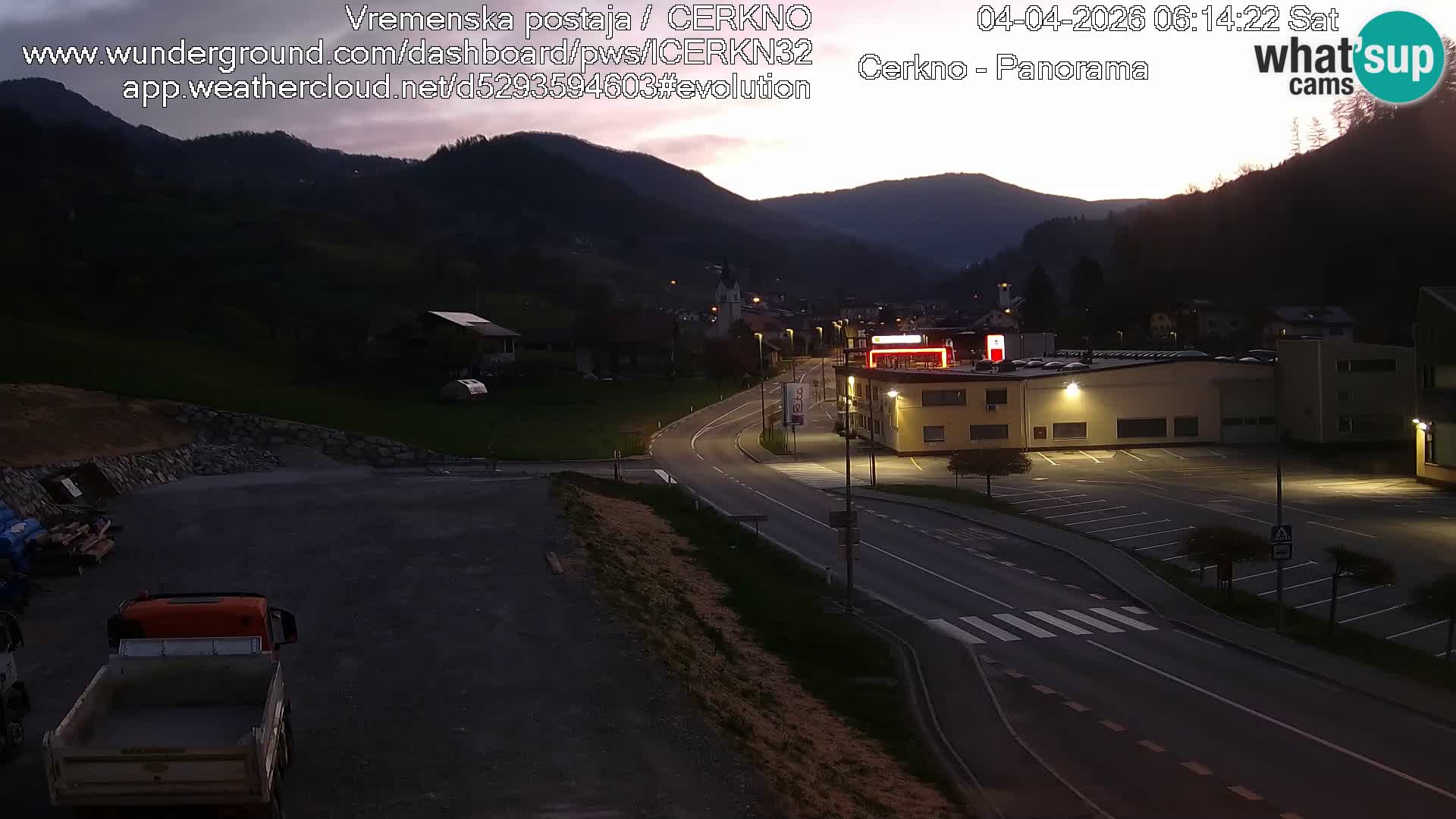 Cerkno entrada a la ciudad Webcam en vivo