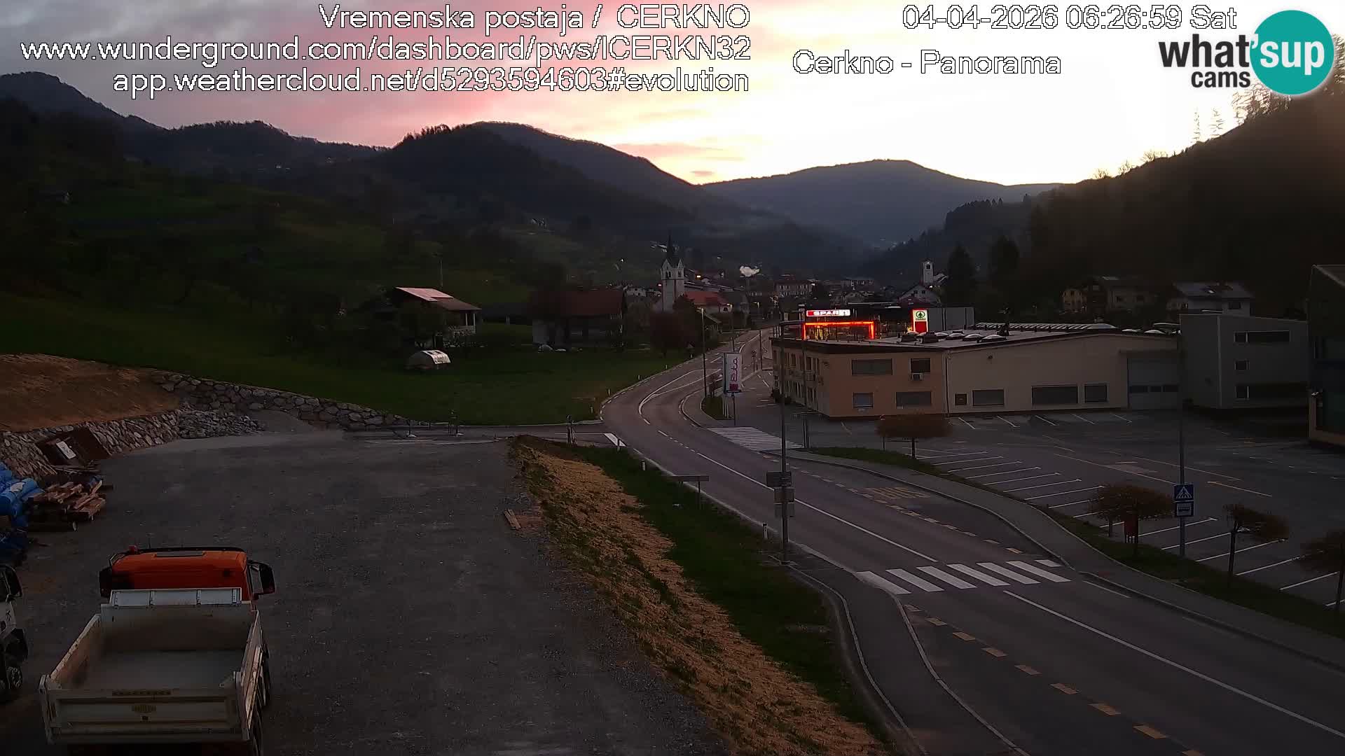 Cerkno entrada a la ciudad Webcam en vivo