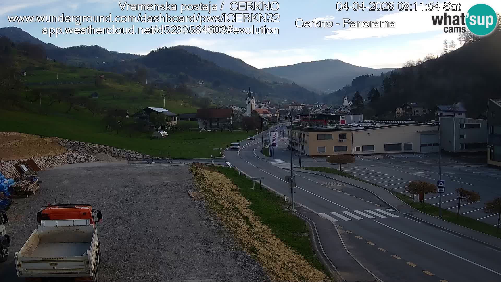 Cerkno city entrance Live Webcam
