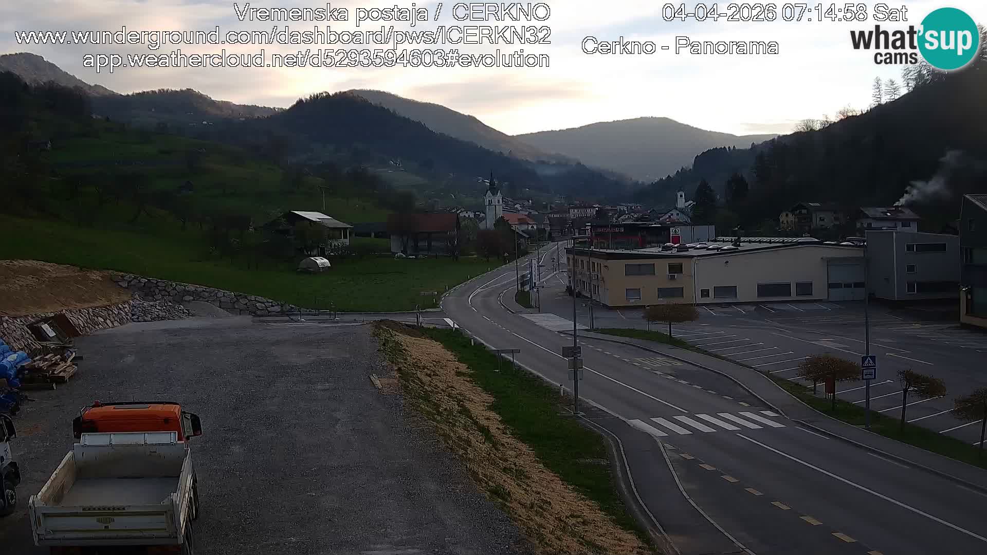 Cerkno city entrance Live Webcam