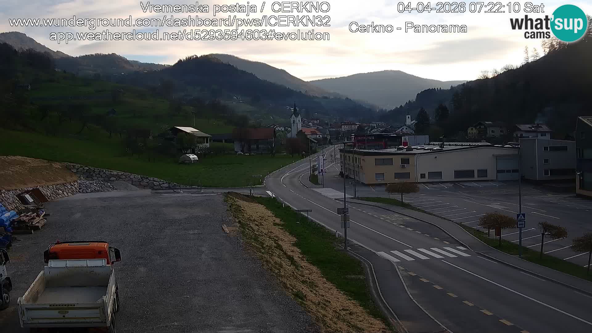 Cerkno city entrance Live Webcam