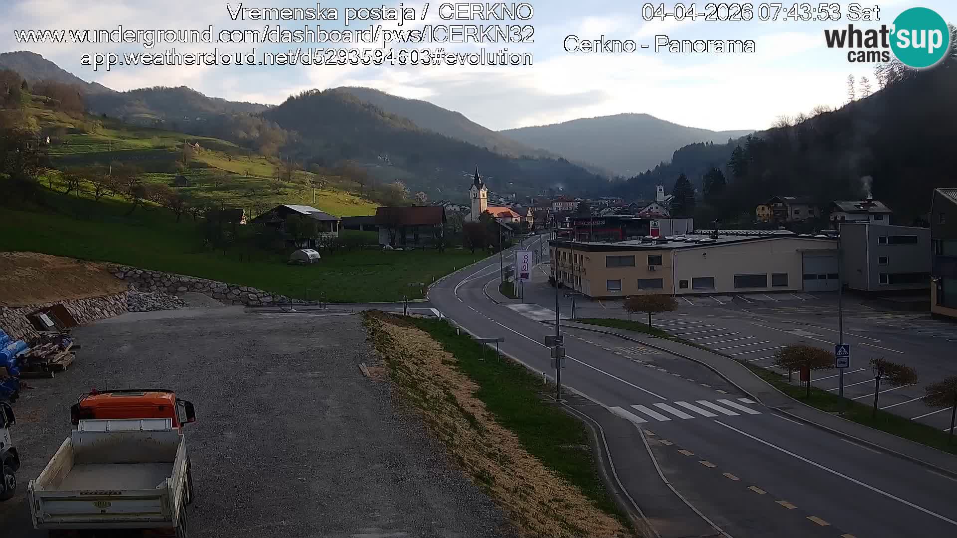 Cerkno city entrance Live Webcam