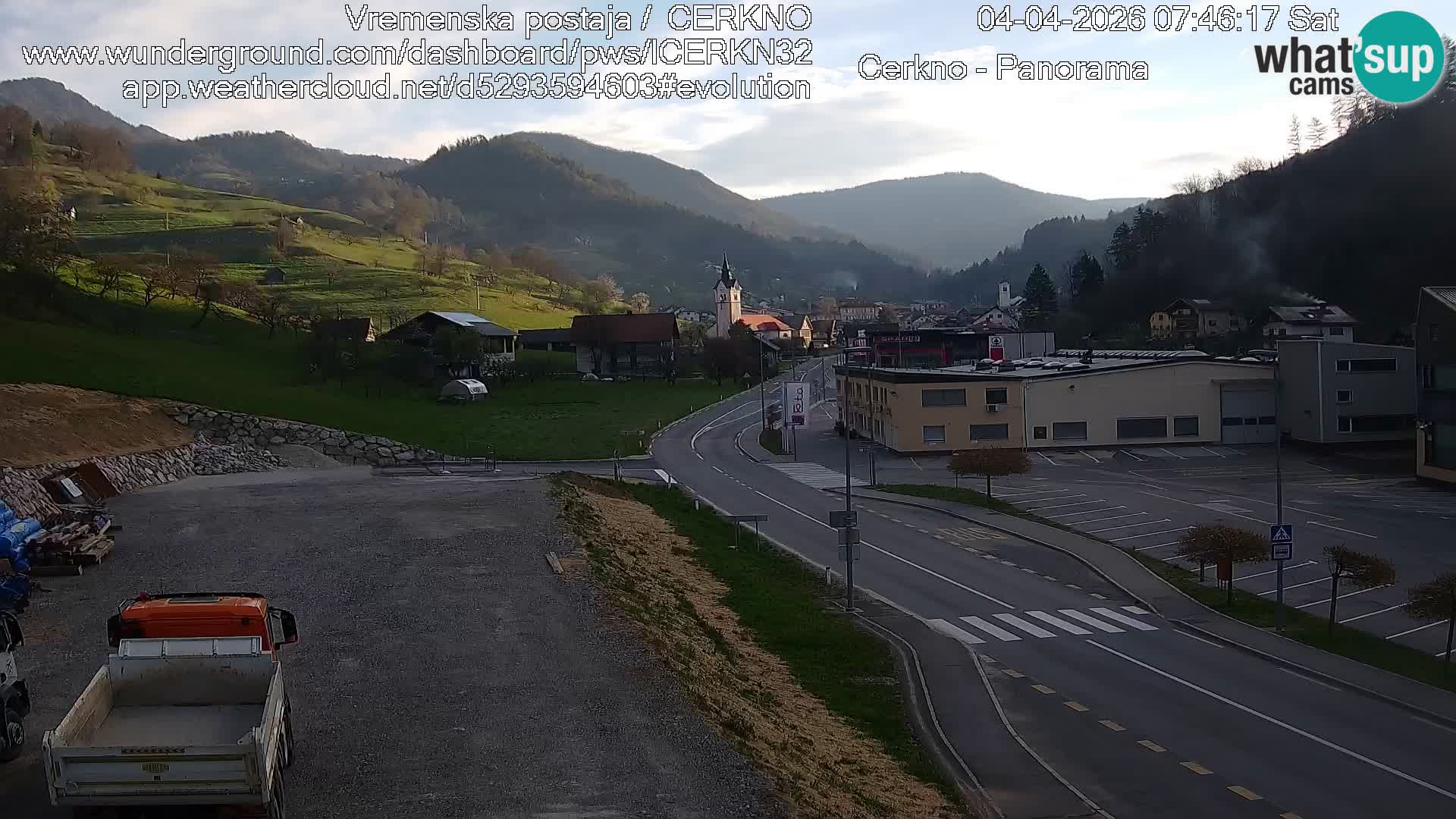 Cerkno city entrance Live Webcam