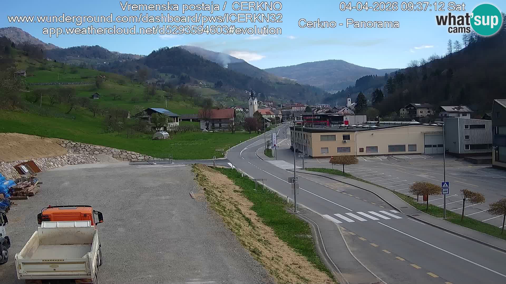 Cerkno entrada a la ciudad Webcam en vivo