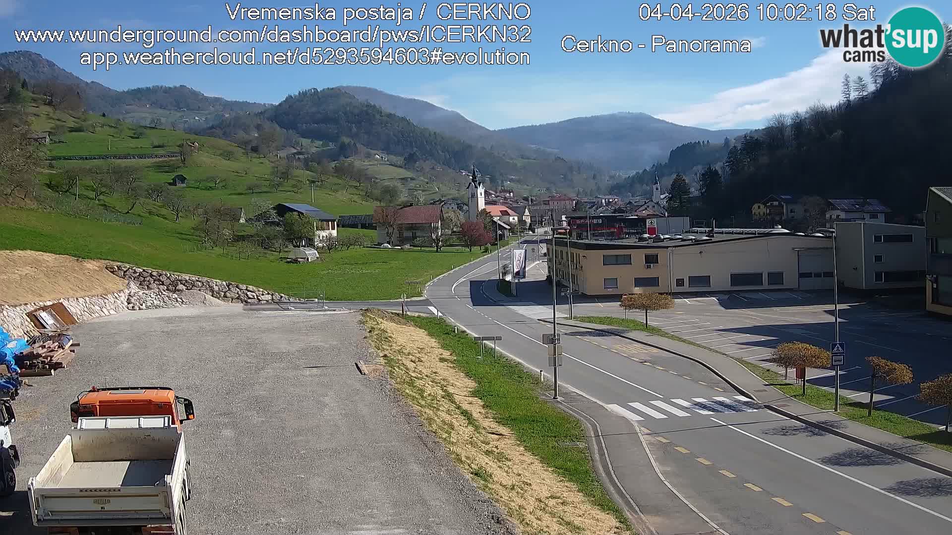 Cerkno entrada a la ciudad Webcam en vivo