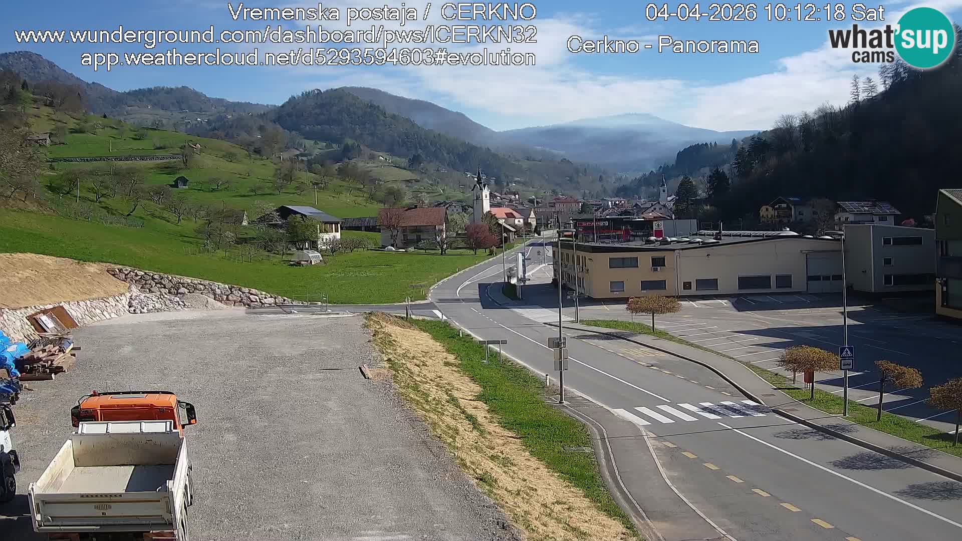Cerkno city entrance Live Webcam
