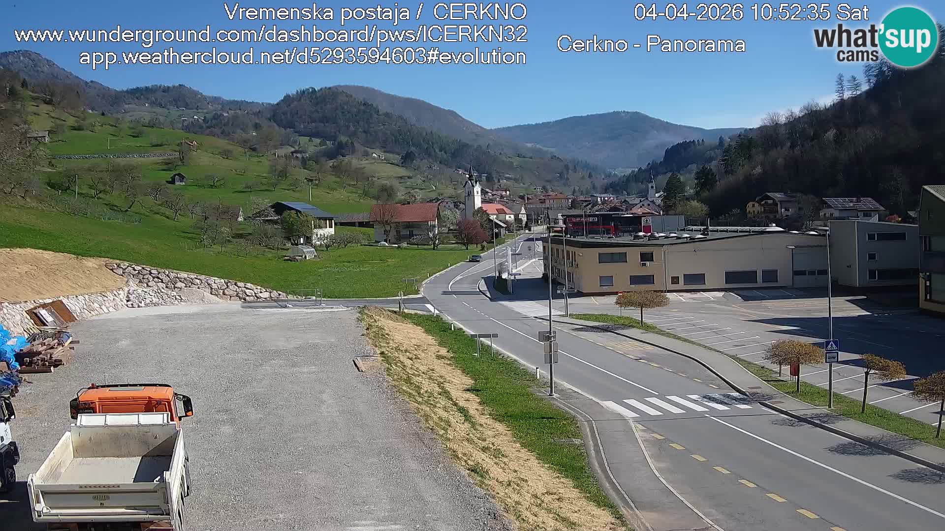 Cerkno entrada a la ciudad Webcam en vivo