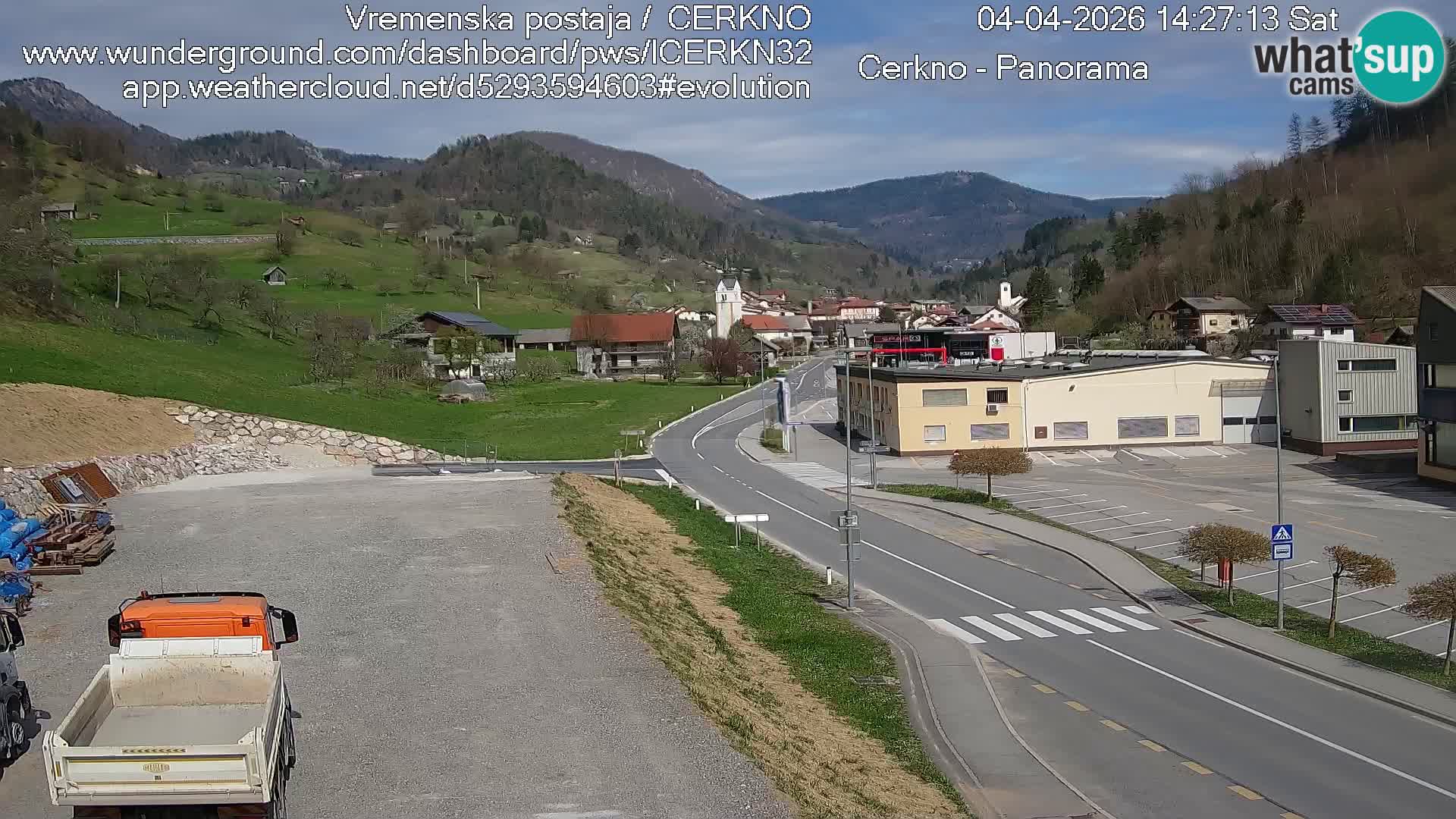 Cerkno entrada a la ciudad Webcam en vivo