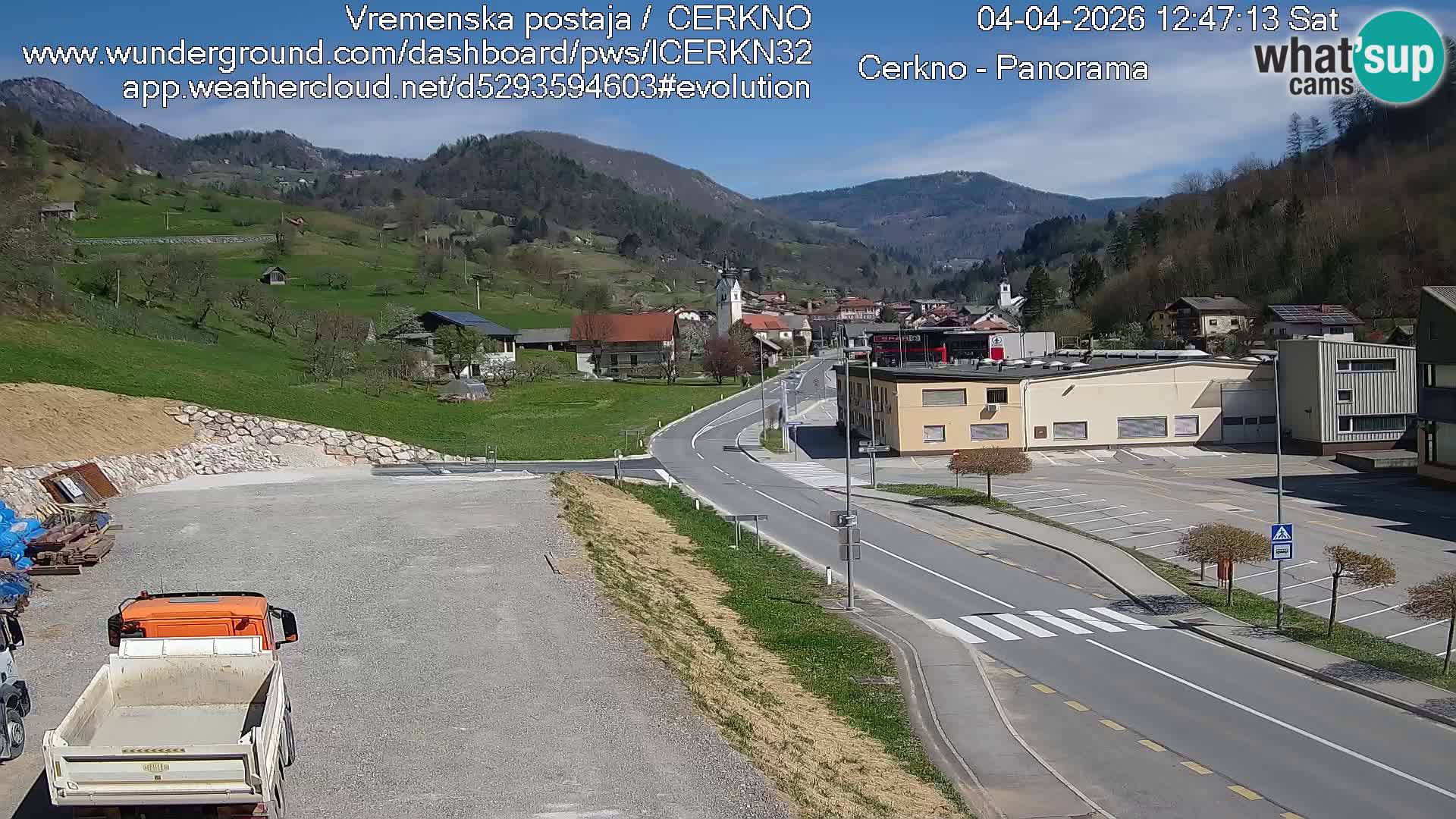 Cerkno entrada a la ciudad Webcam en vivo