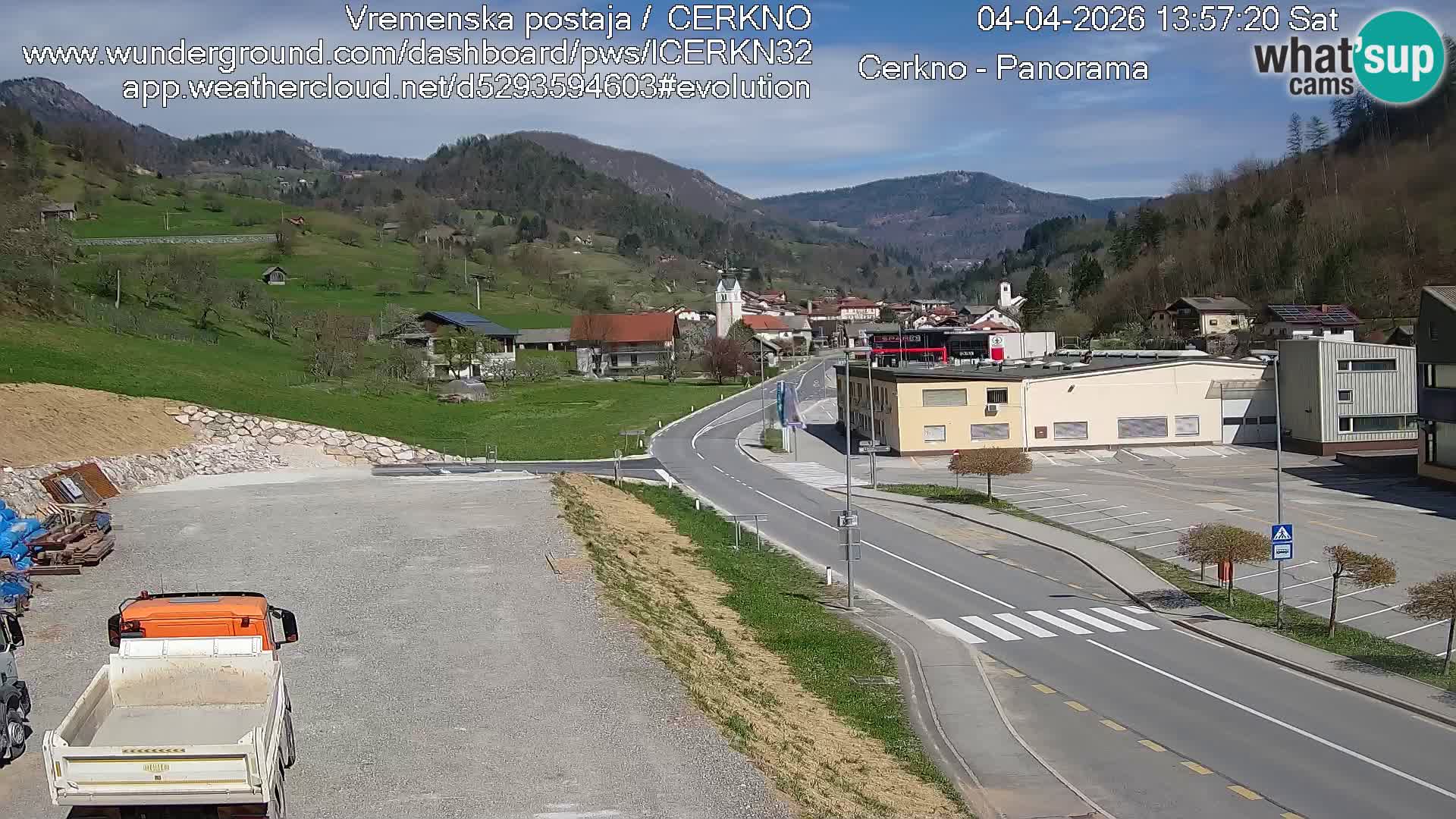 Cerkno city entrance Live Webcam