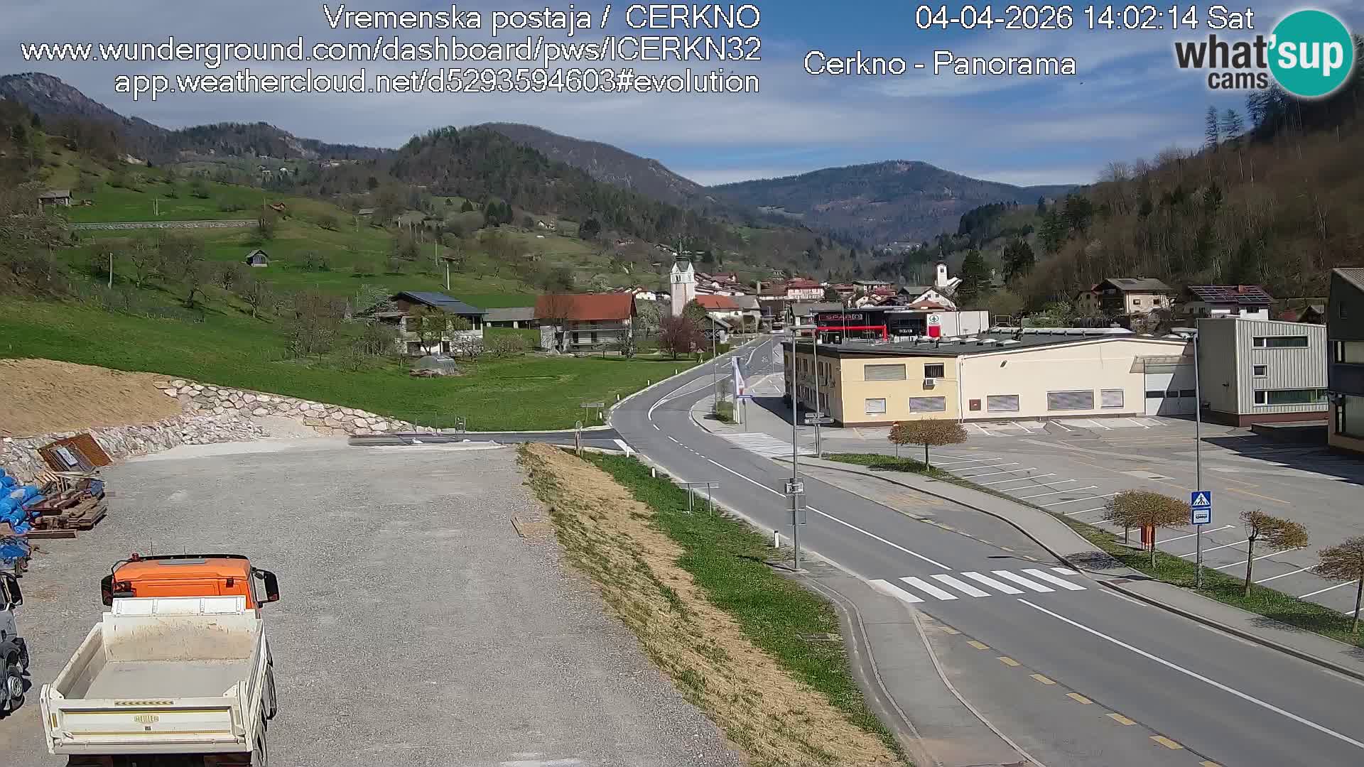 Cerkno entrada a la ciudad Webcam en vivo