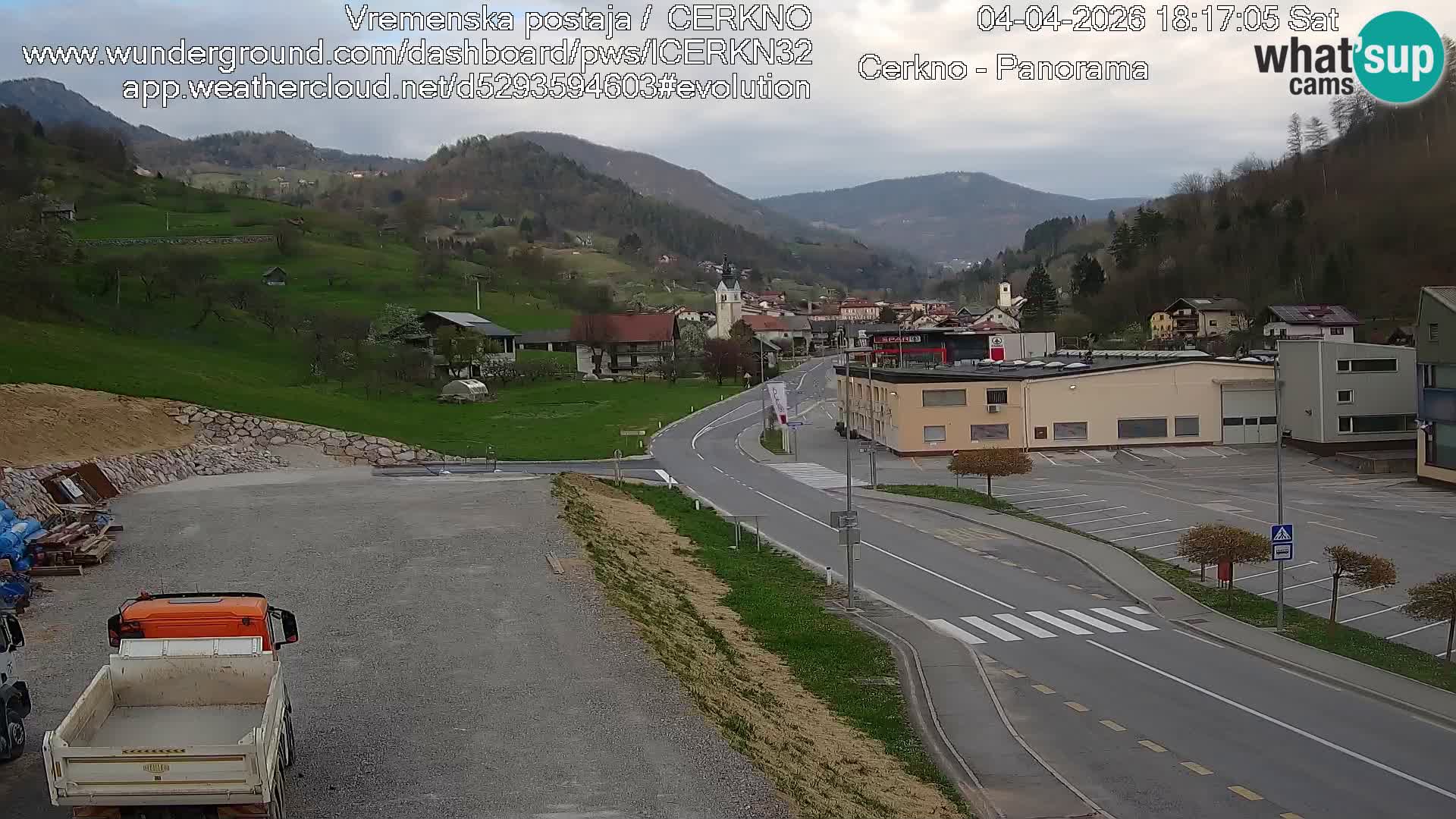 Cerkno city entrance Live Webcam