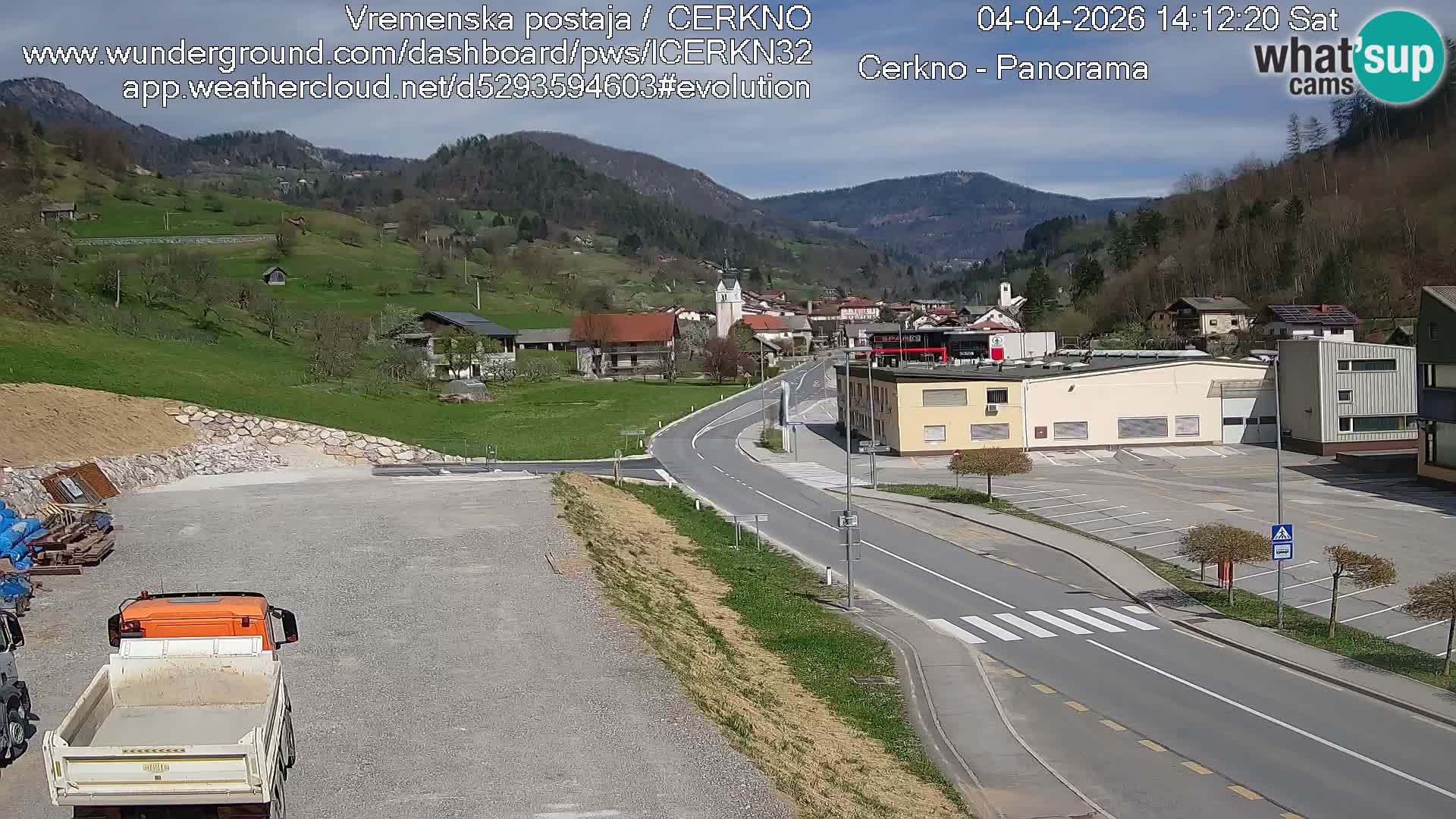 Cerkno entrada a la ciudad Webcam en vivo