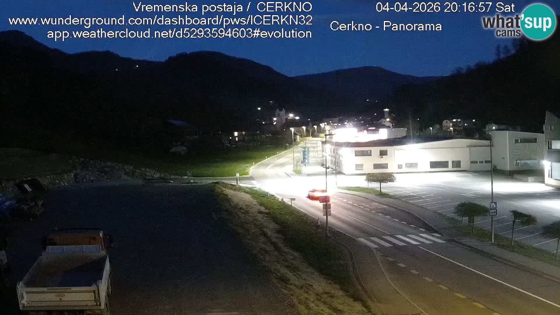 Webcam en direct – Entrée de la ville de Cerkno