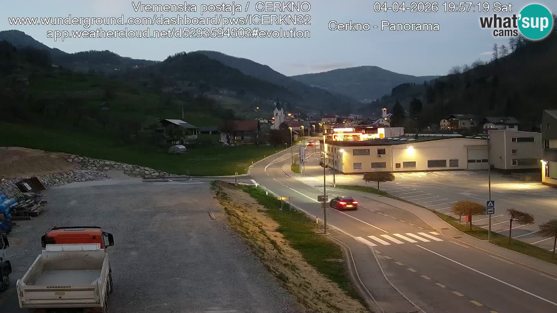 Cerkno city entrance Live Webcam
