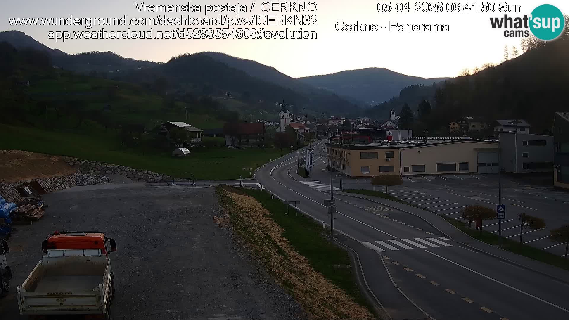 Cerkno entrada a la ciudad Webcam en vivo