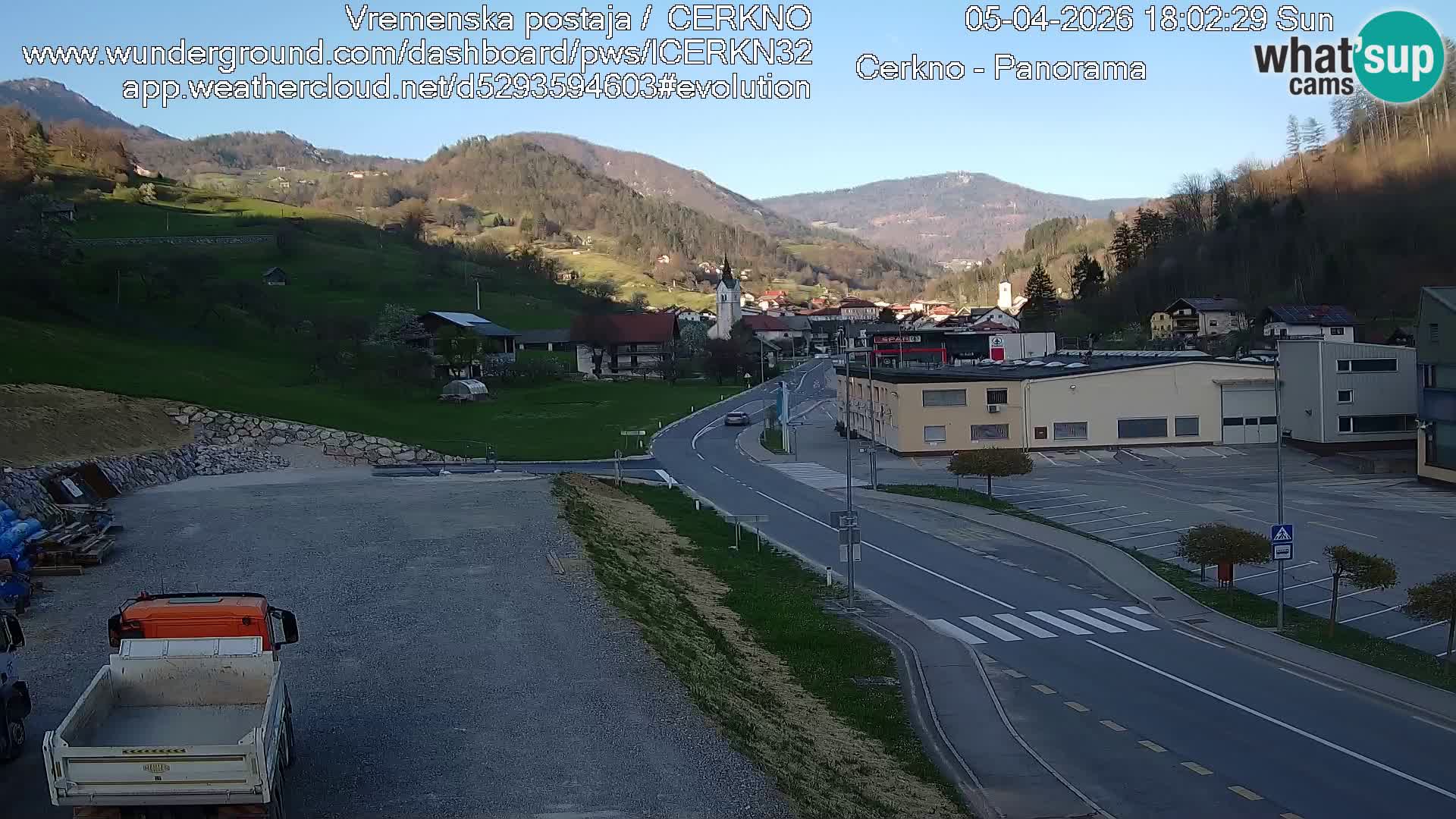Cerkno city entrance Live Webcam