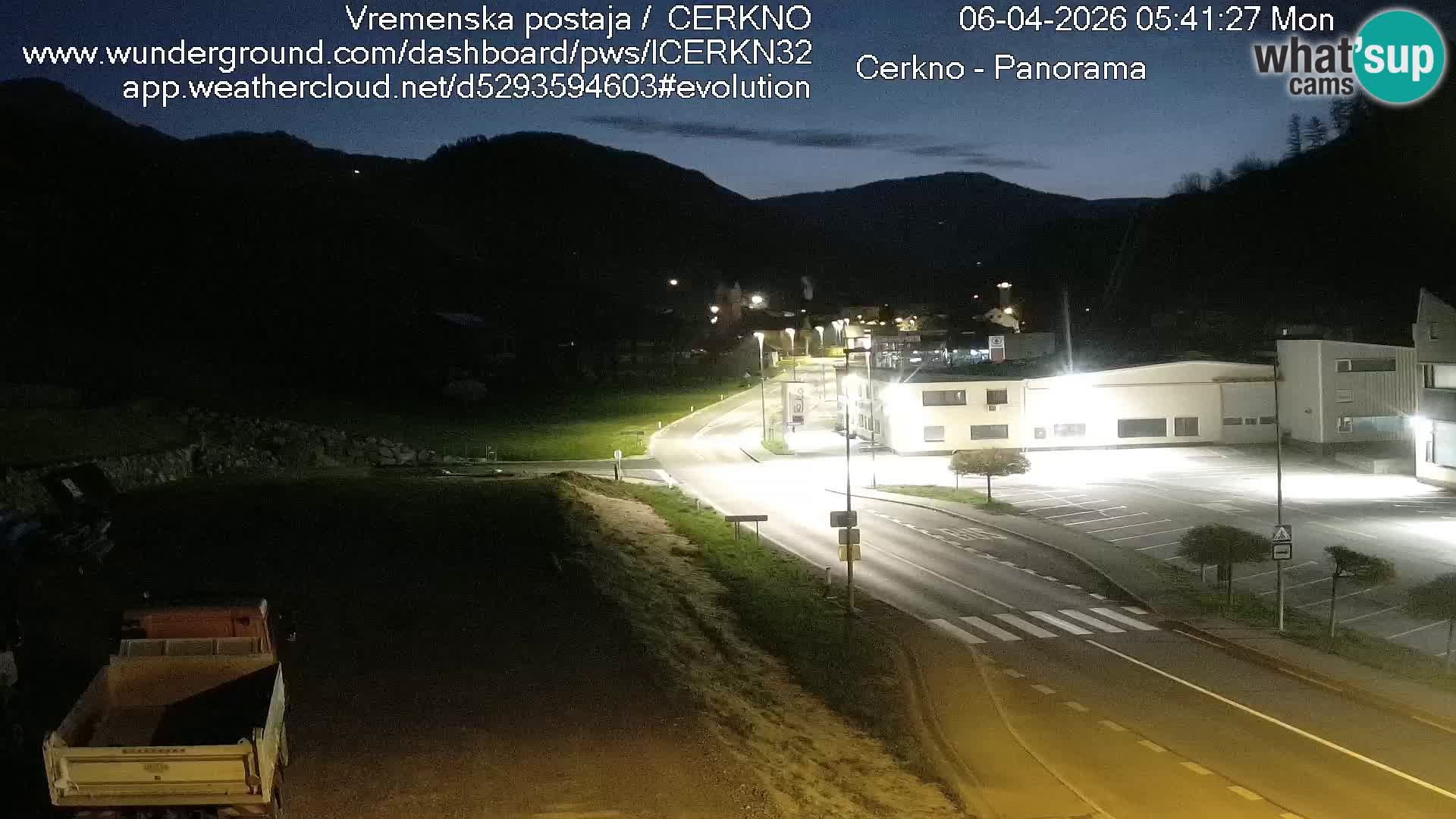 Cerkno city entrance Live Webcam