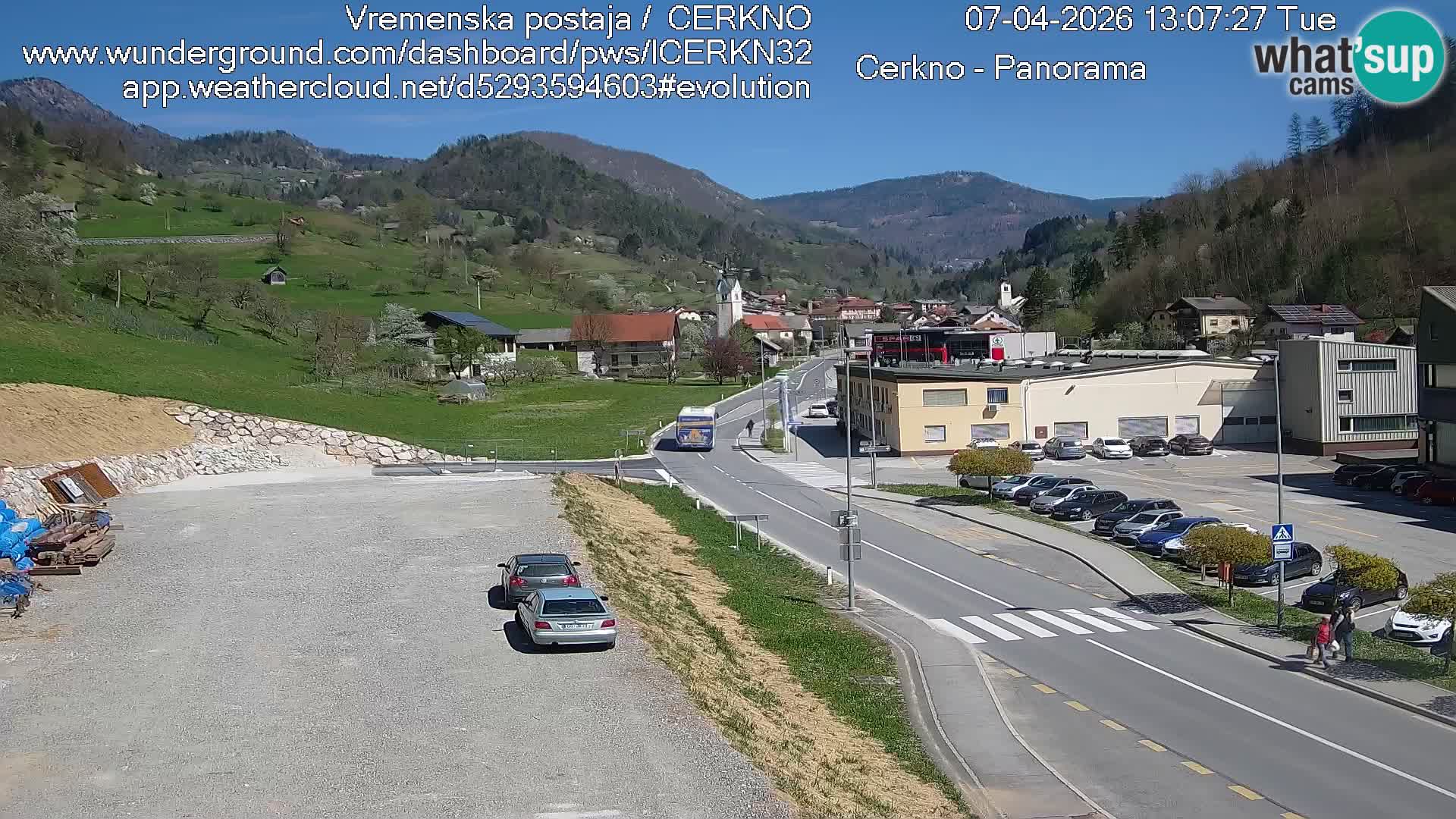 Cerkno city entrance Live Webcam