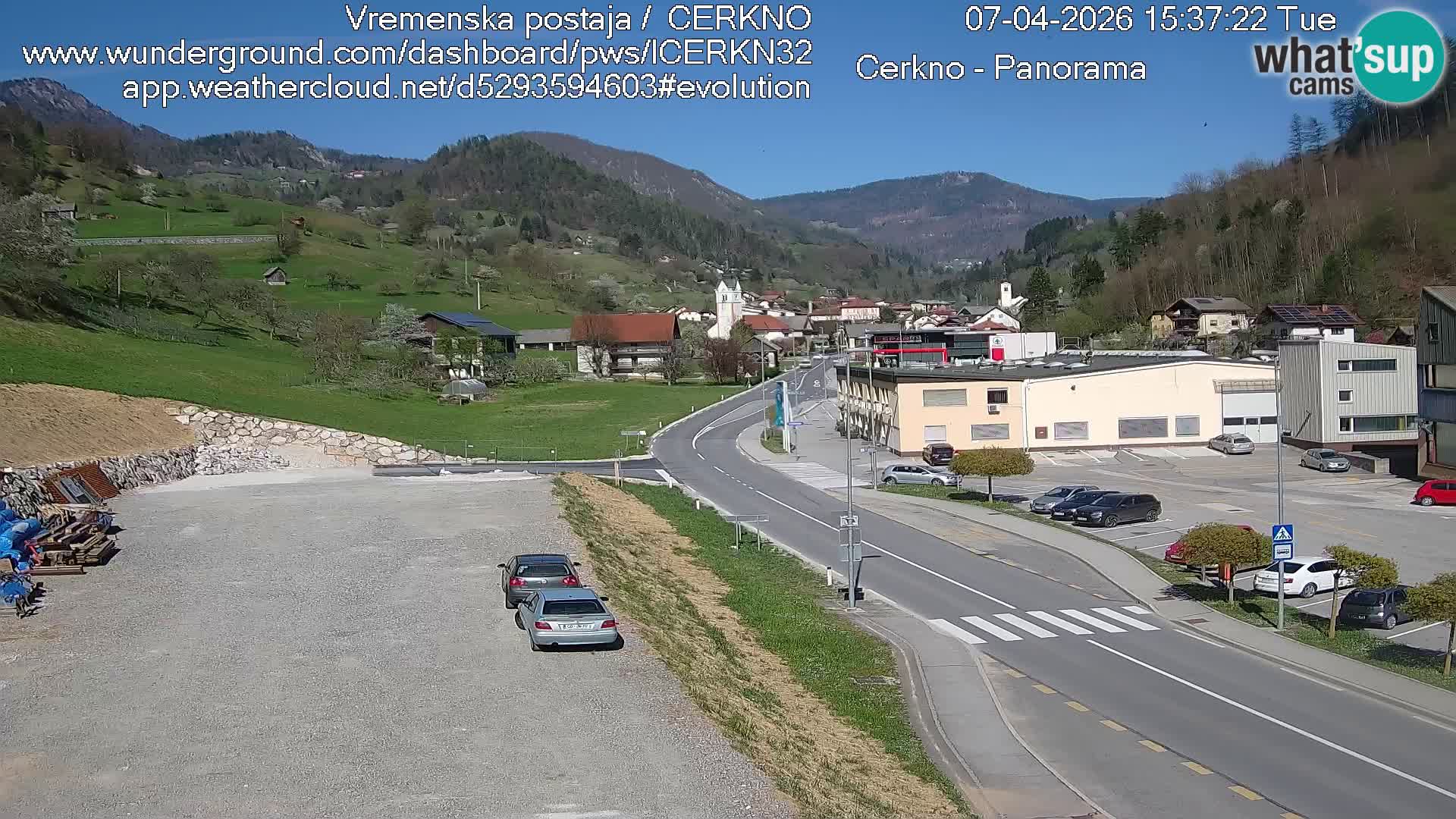 Cerkno entrada a la ciudad Webcam en vivo