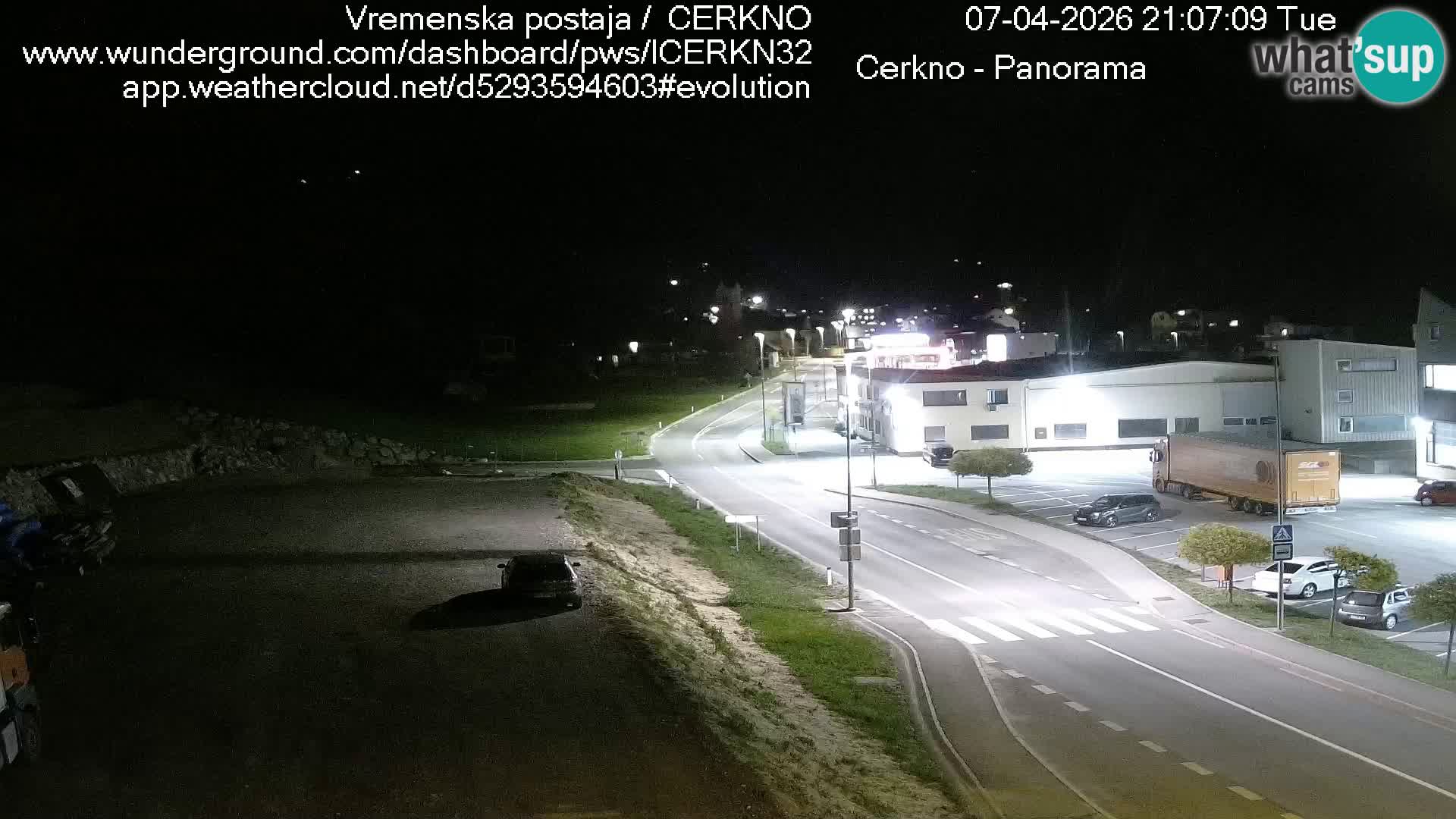 Cerkno city entrance Live Webcam