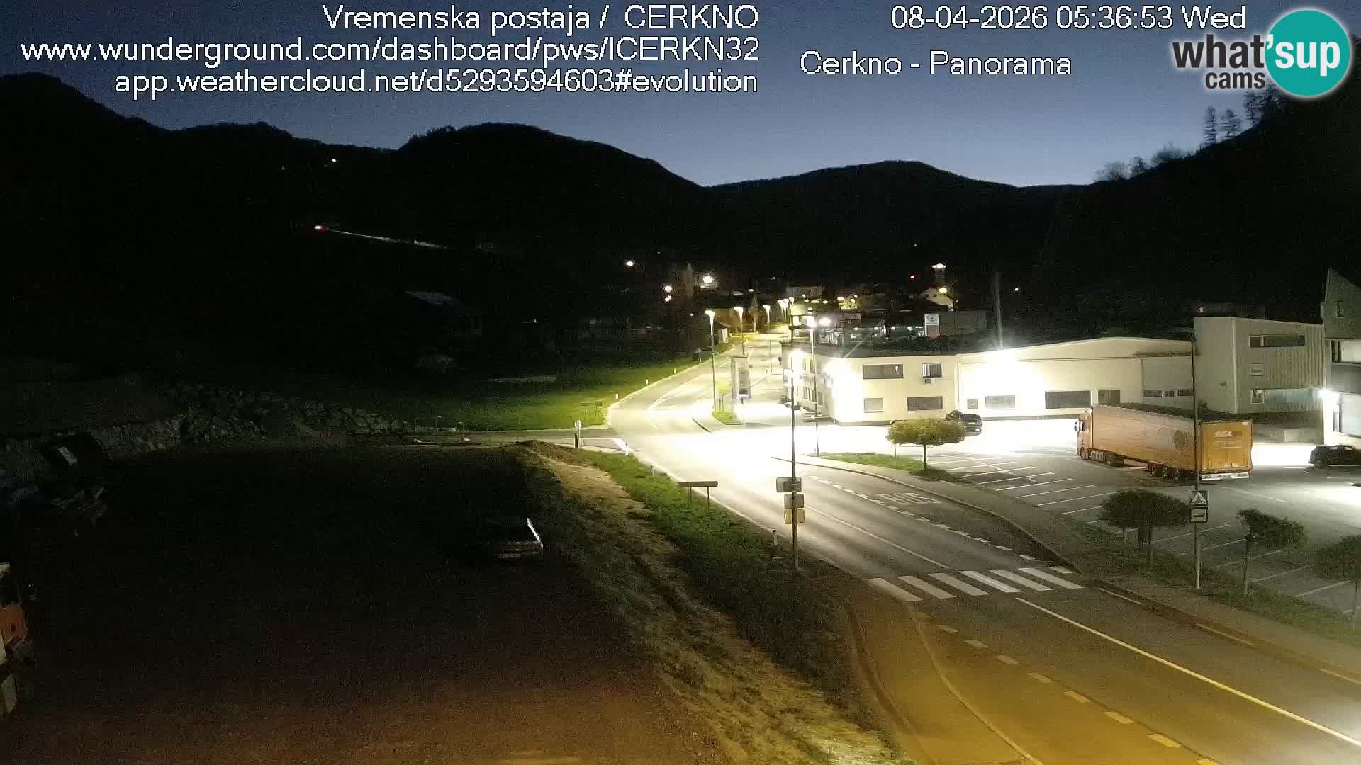 Cerkno city entrance Live Webcam