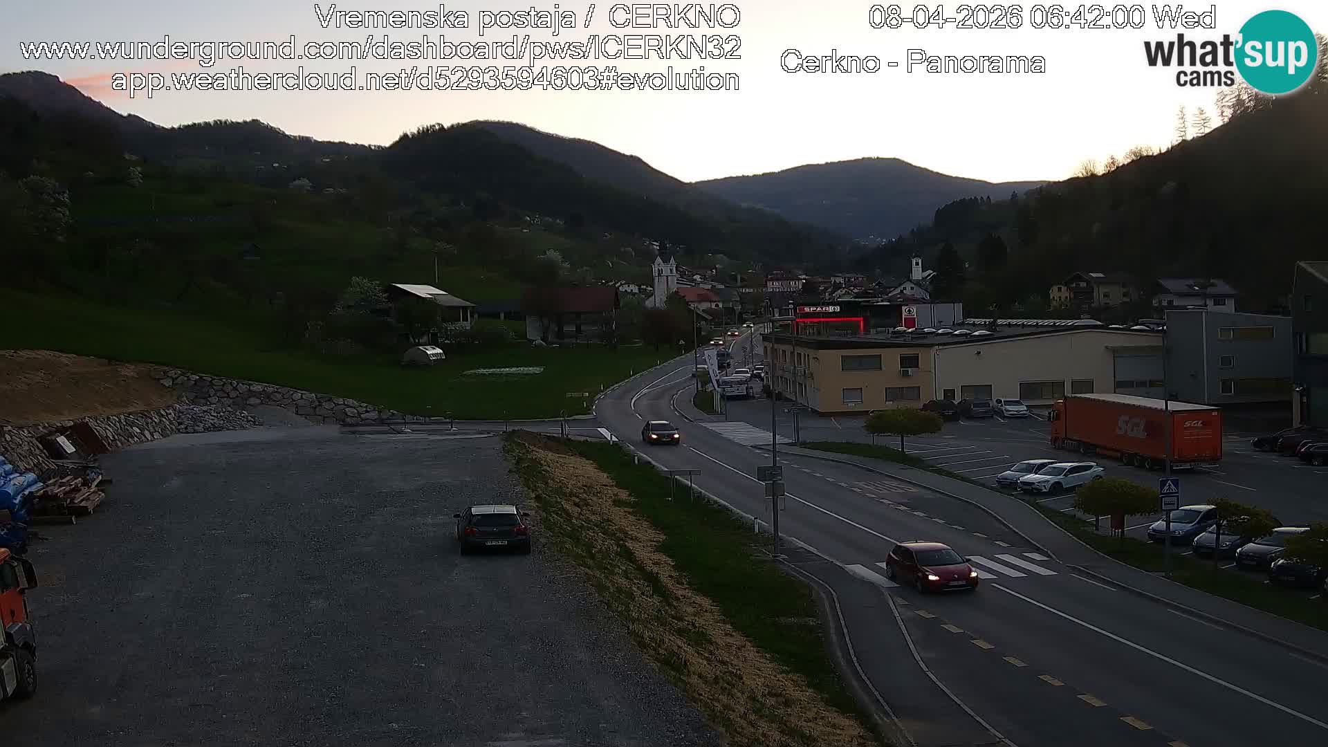 Cerkno city entrance Live Webcam