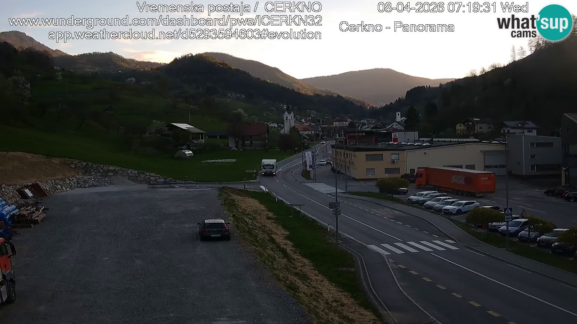 Cerkno city entrance Live Webcam
