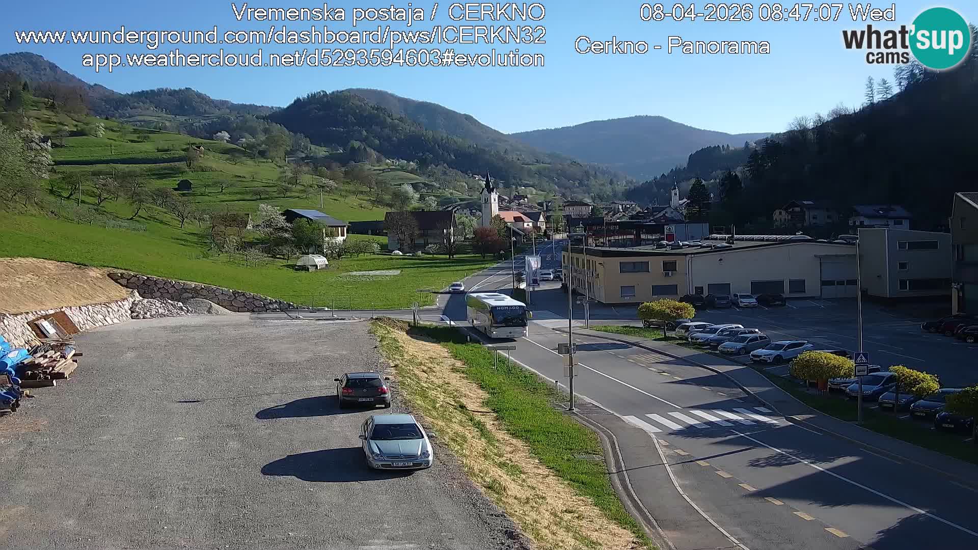 Cerkno city entrance Live Webcam