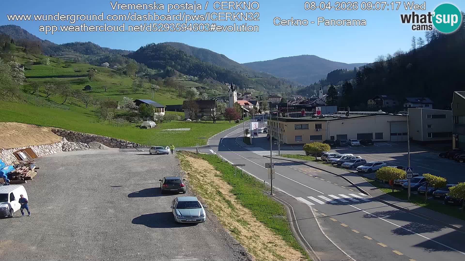 Cerkno city entrance Live Webcam