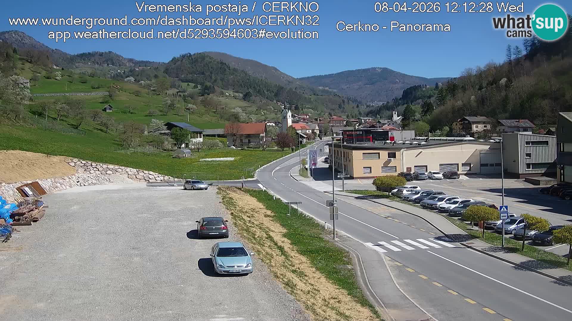 Webcam en direct – Entrée de la ville de Cerkno