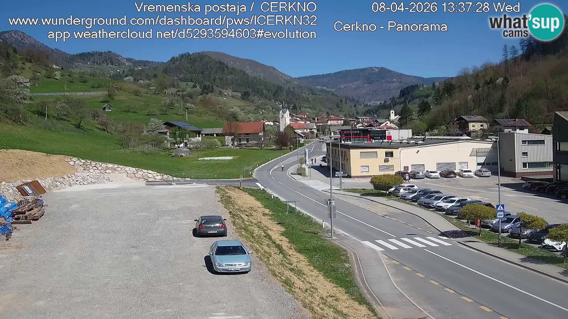 Cerkno entrada a la ciudad Webcam en vivo