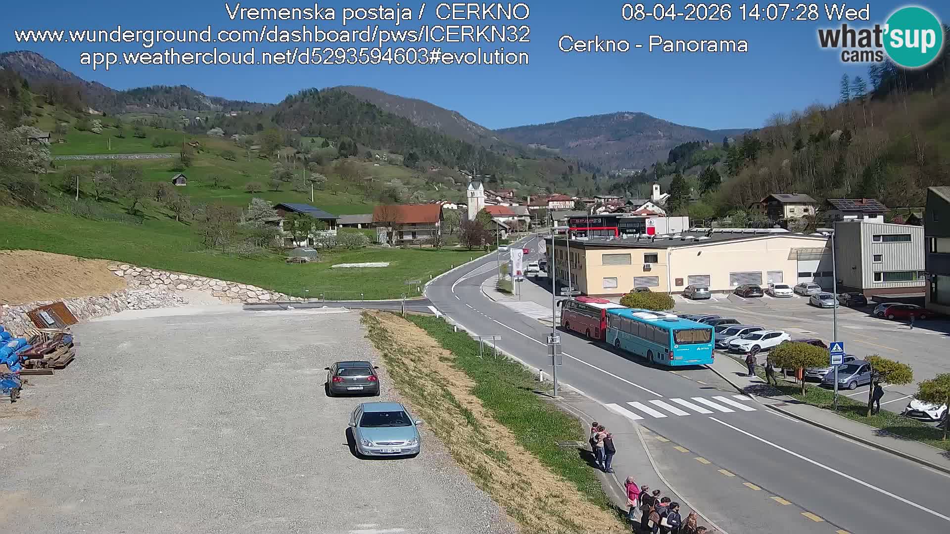 Cerkno city entrance Live Webcam