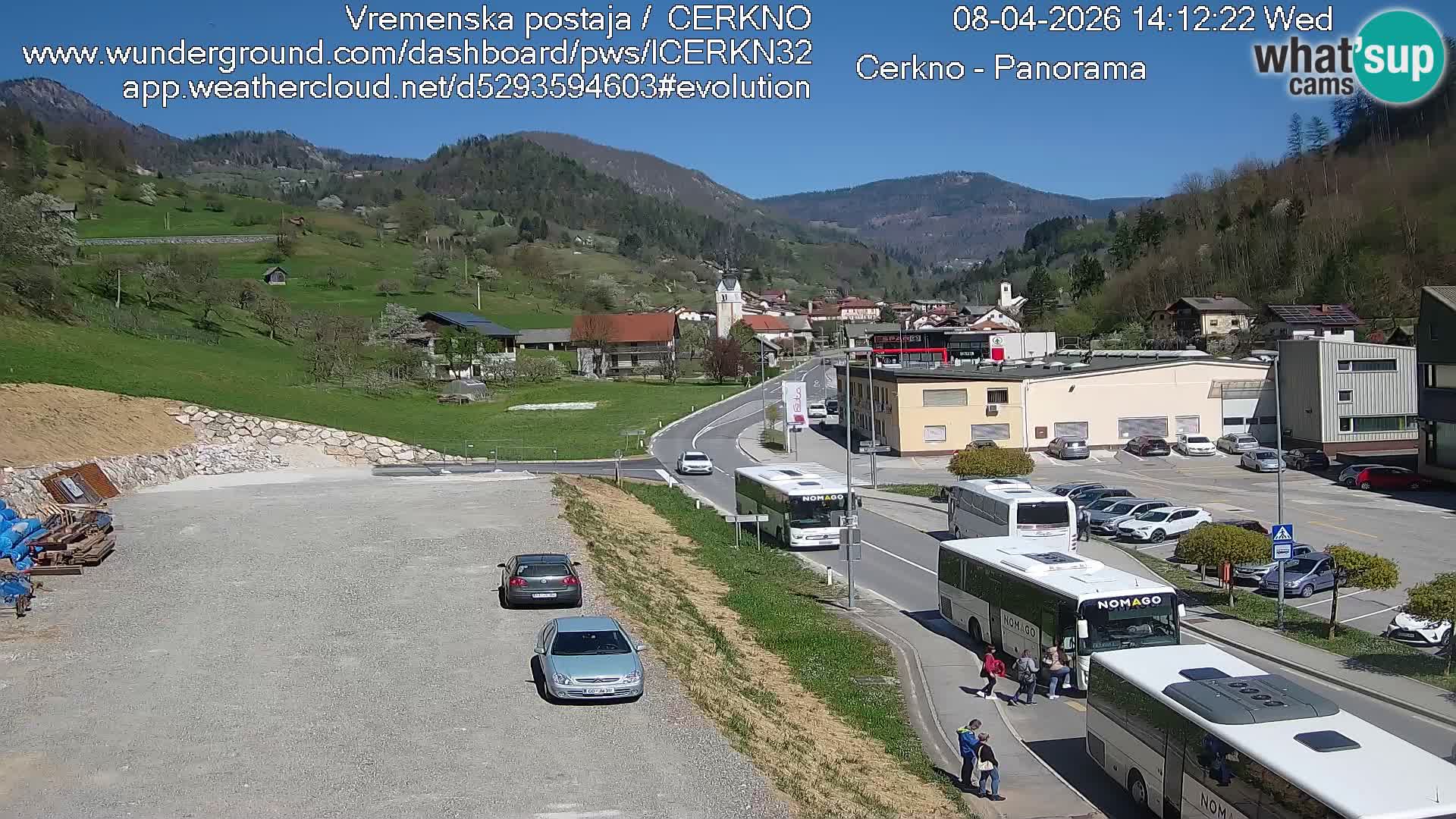 Cerkno entrada a la ciudad Webcam en vivo