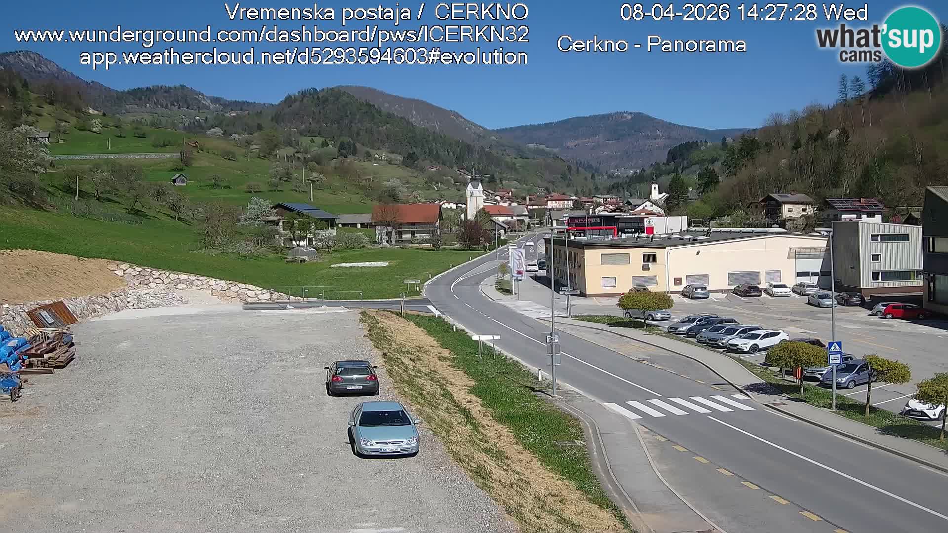 Cerkno city entrance Live Webcam