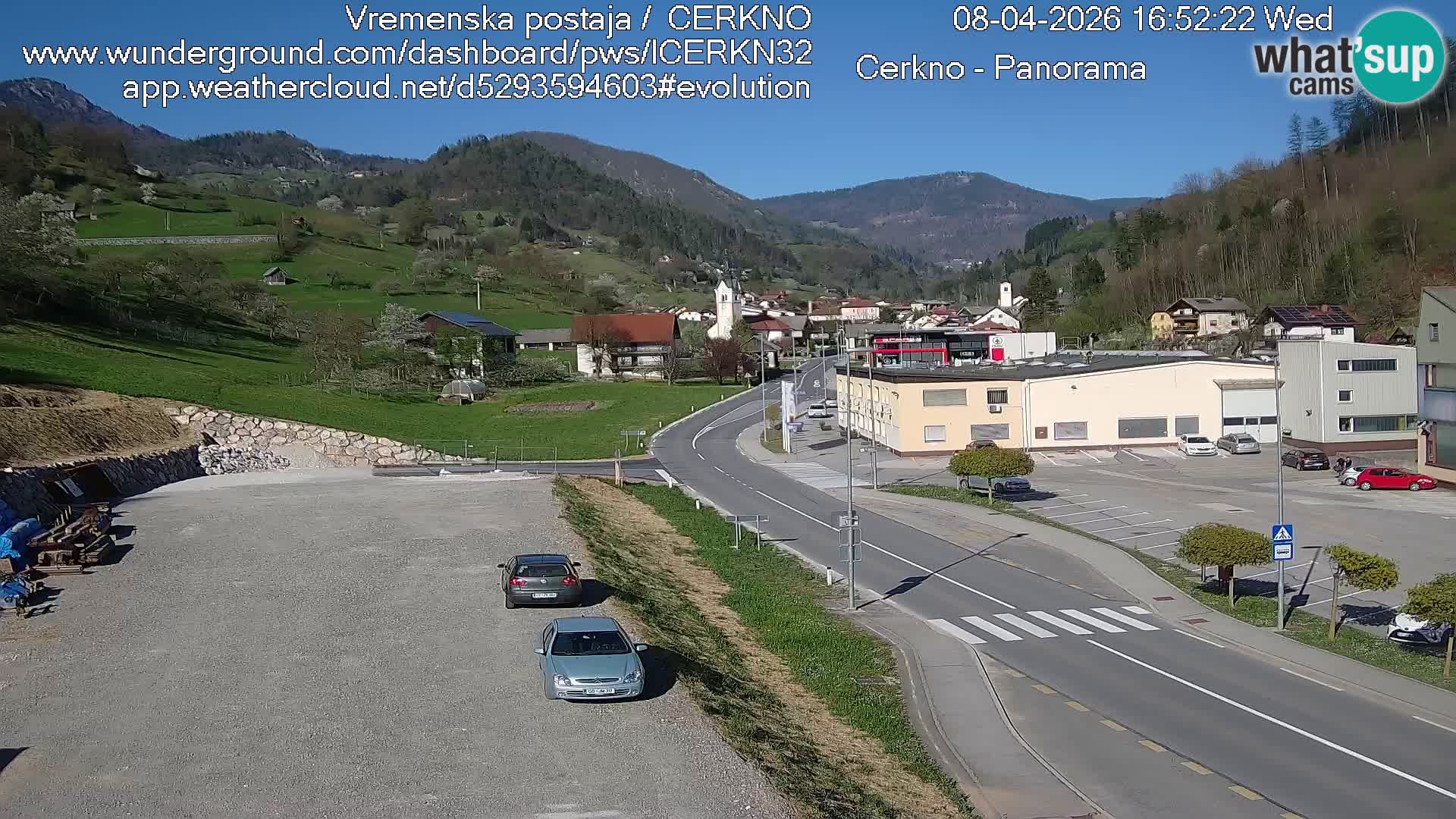 Cerkno city entrance Live Webcam