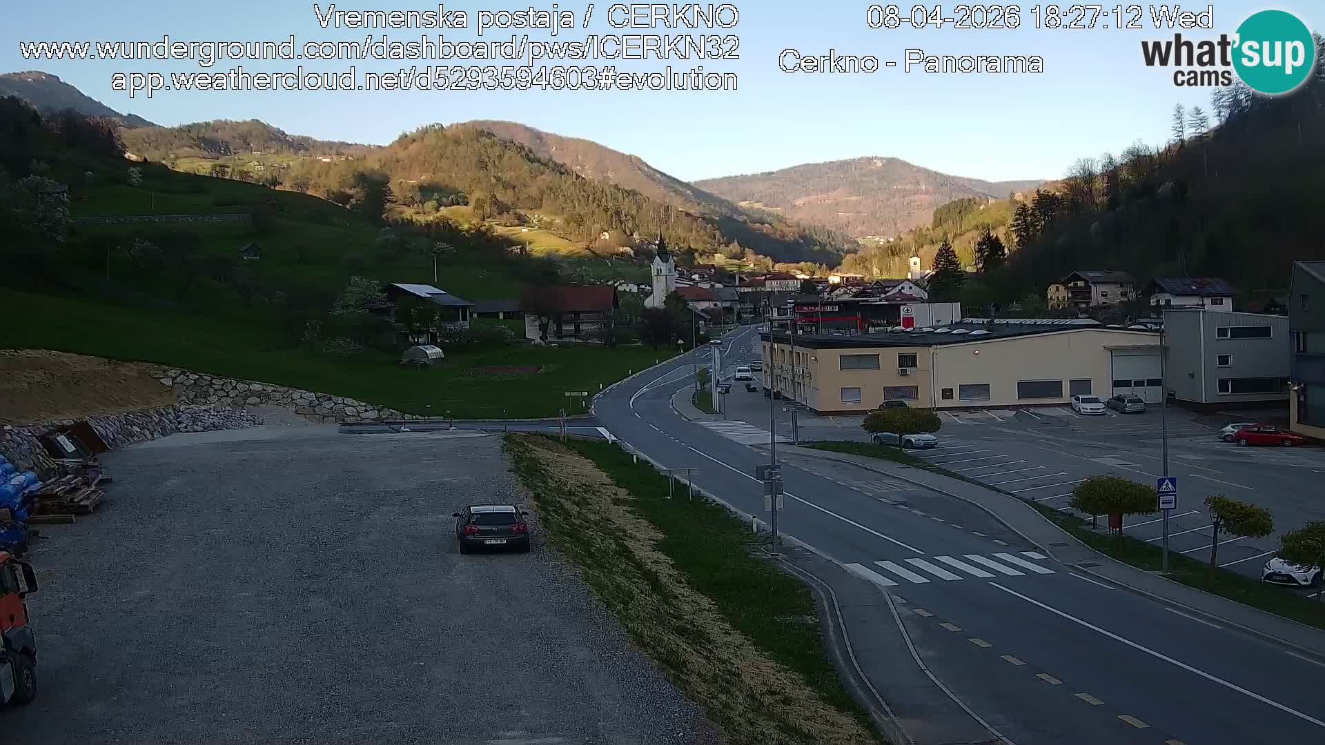 Cerkno city entrance Live Webcam