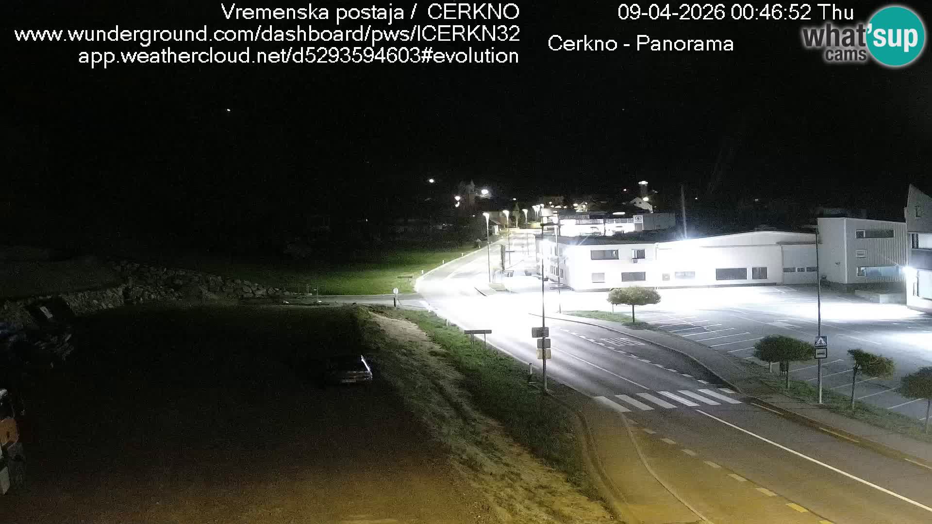 Cerkno city entrance Live Webcam