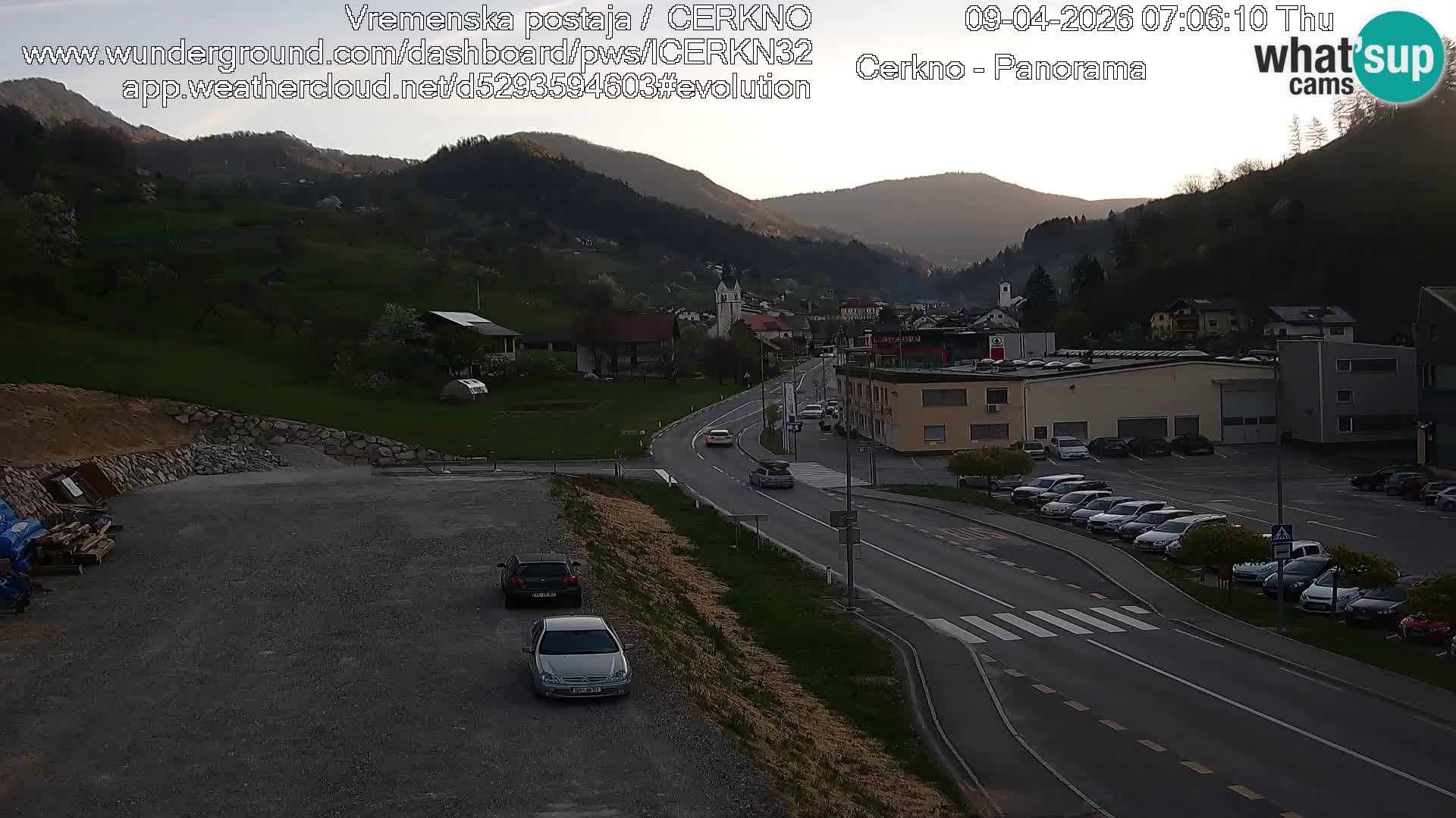 Cerkno entrada a la ciudad Webcam en vivo