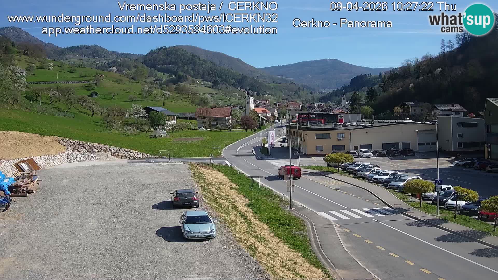 Cerkno entrada a la ciudad Webcam en vivo