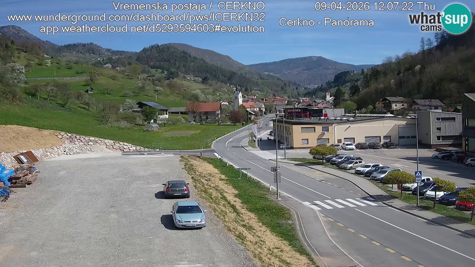 Cerkno city entrance Live Webcam