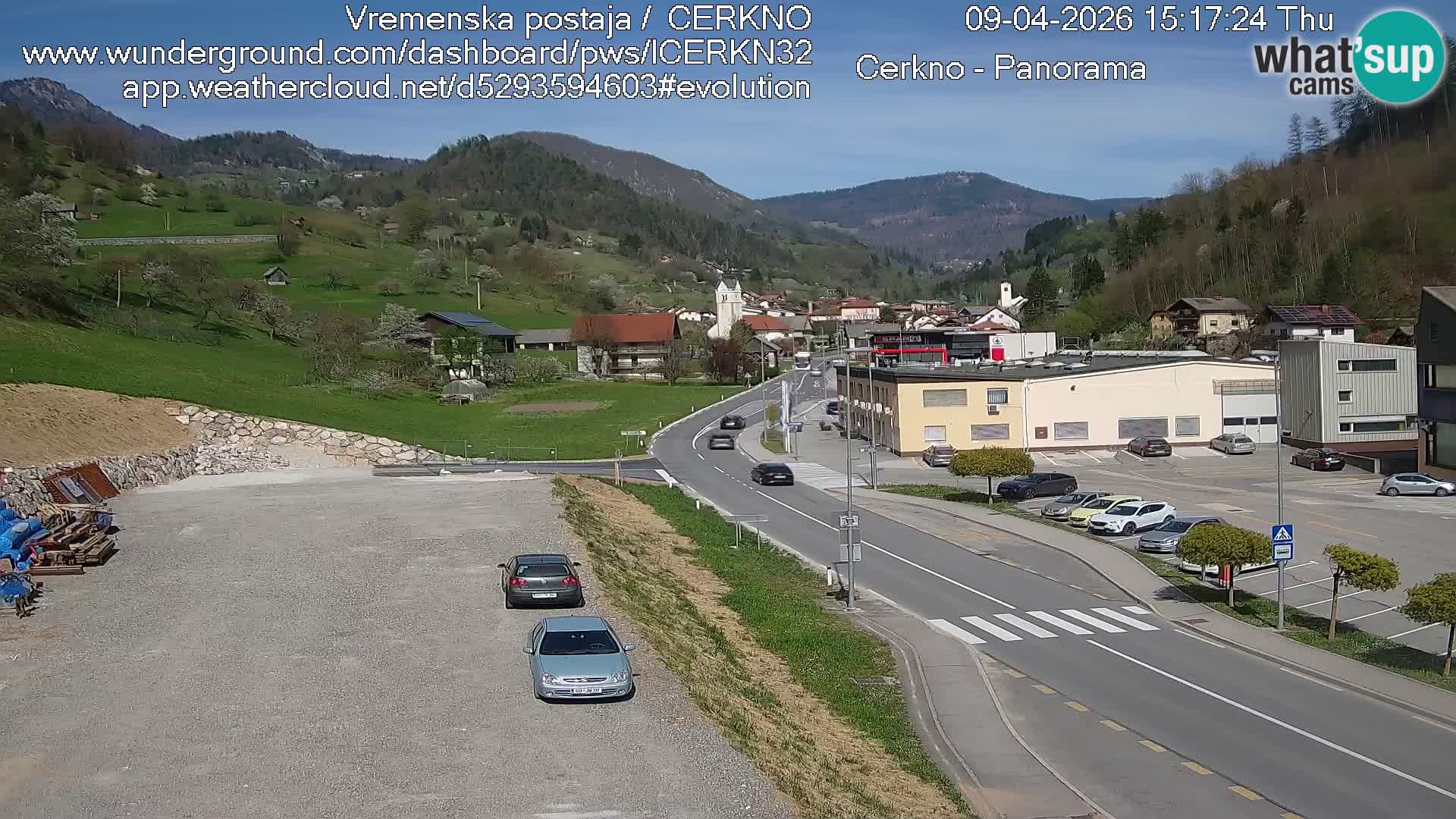 Cerkno city entrance Live Webcam