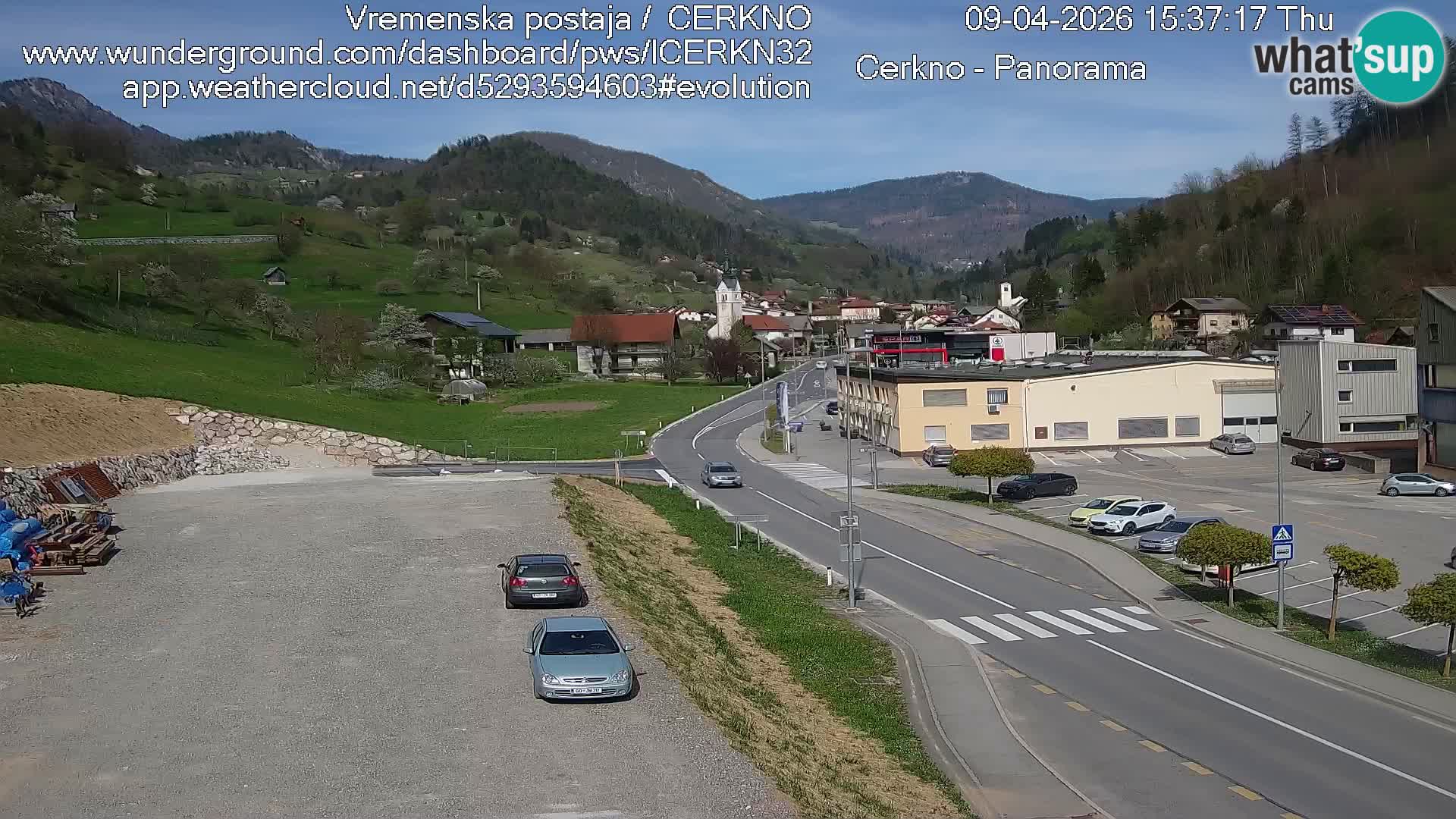 Cerkno city entrance Live Webcam
