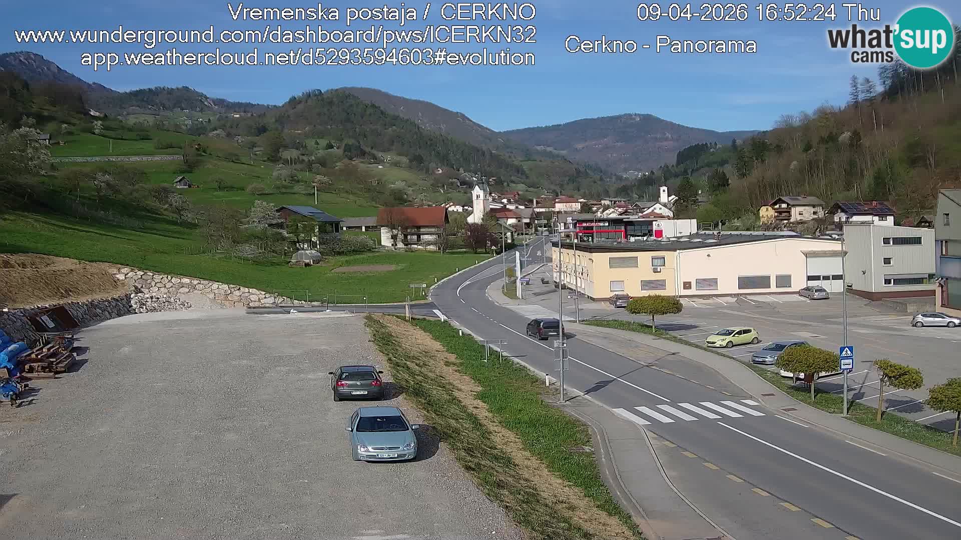 Cerkno city entrance Live Webcam