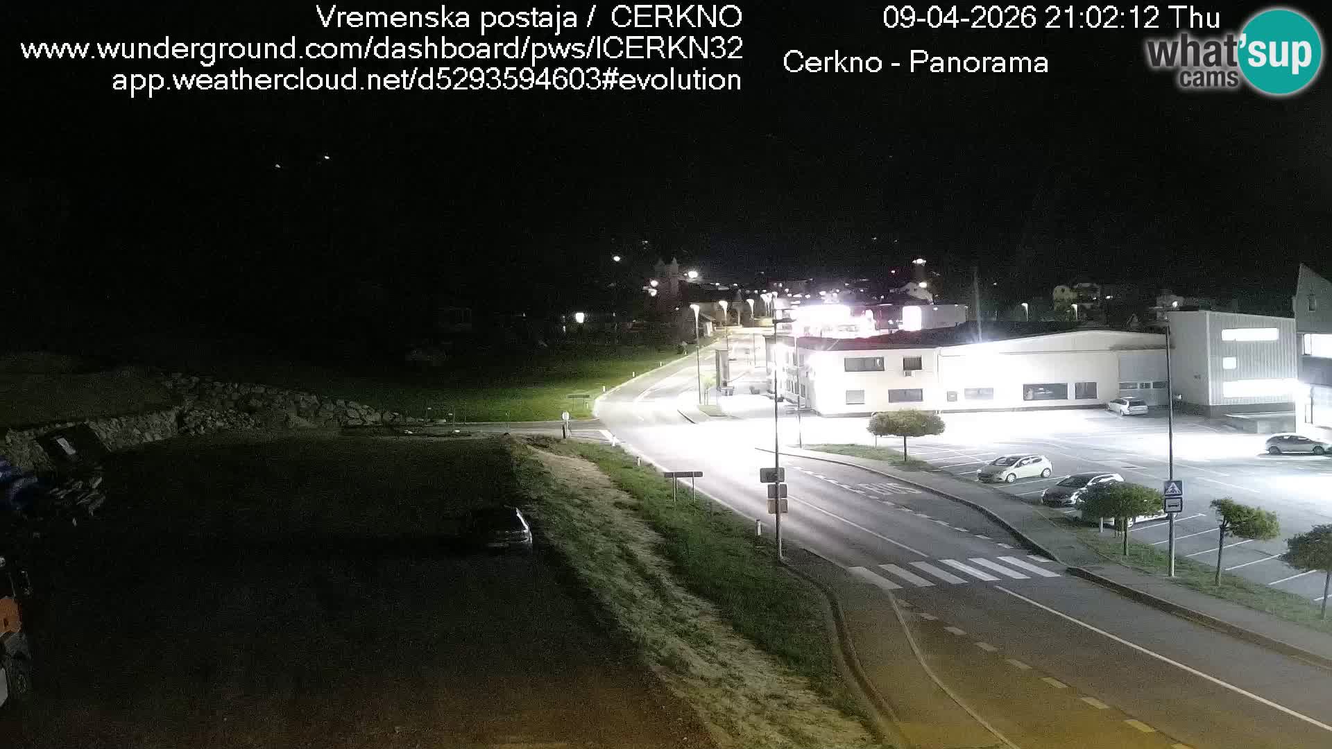 Cerkno city entrance Live Webcam