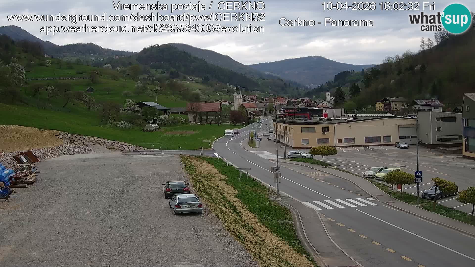 Cerkno city entrance Live Webcam