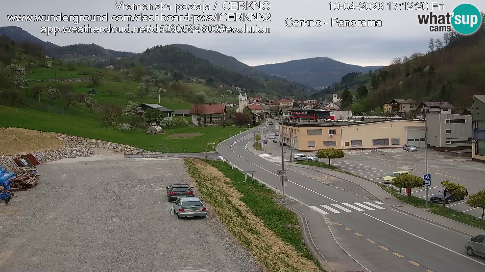 Cerkno city entrance Live Webcam