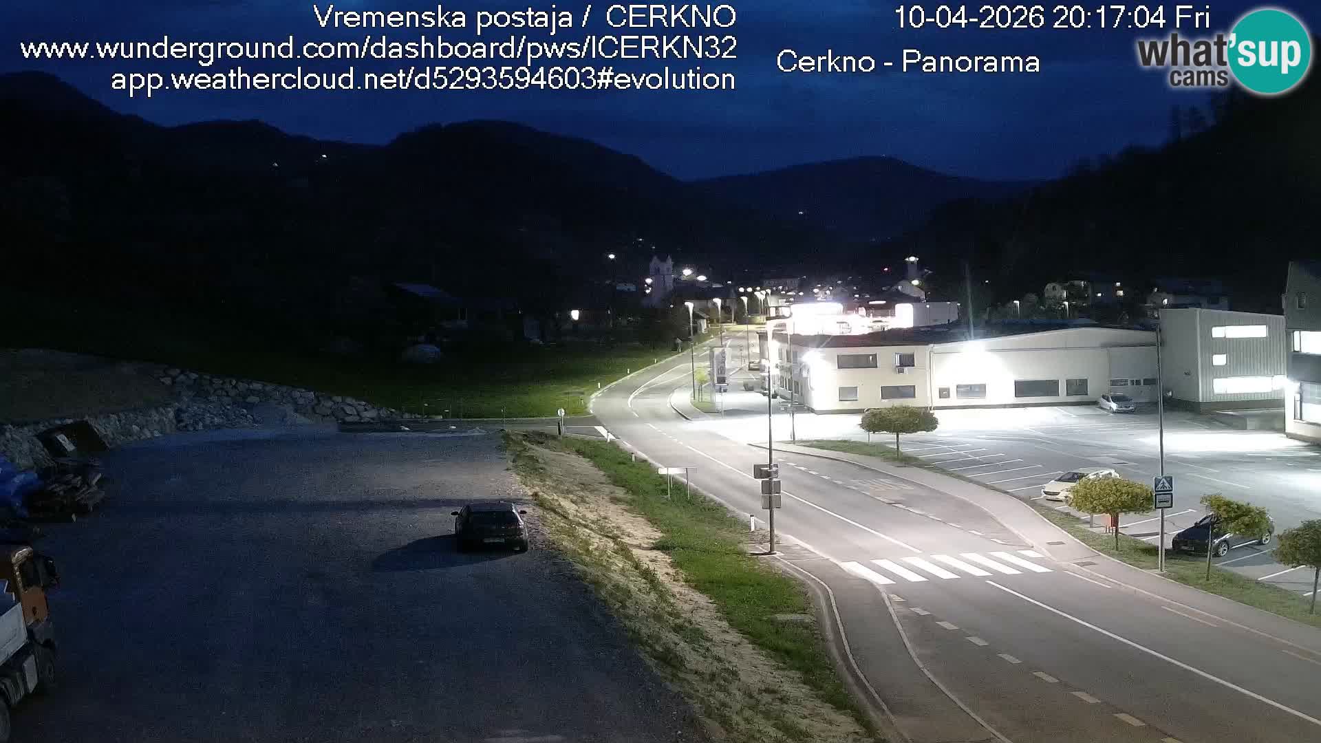 Cerkno city entrance Live Webcam