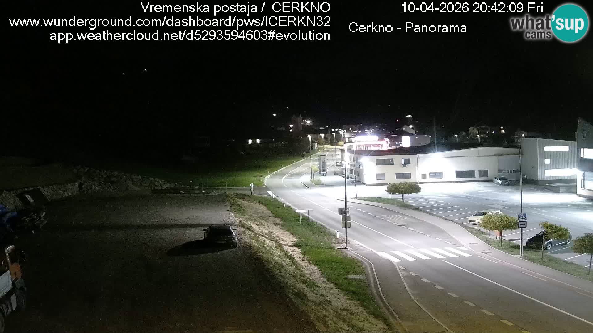 Webcam en direct – Entrée de la ville de Cerkno